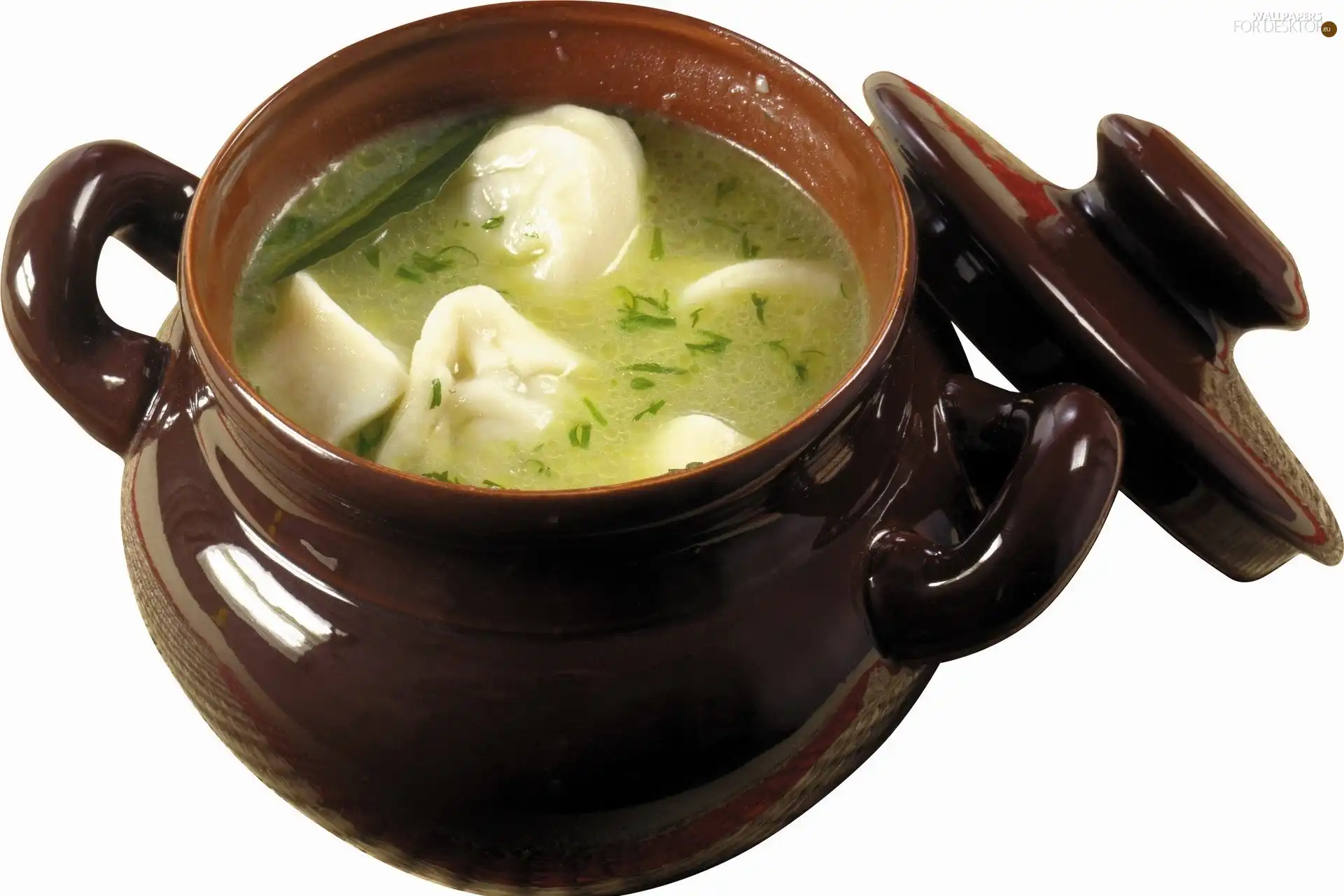 Dumplings, broth