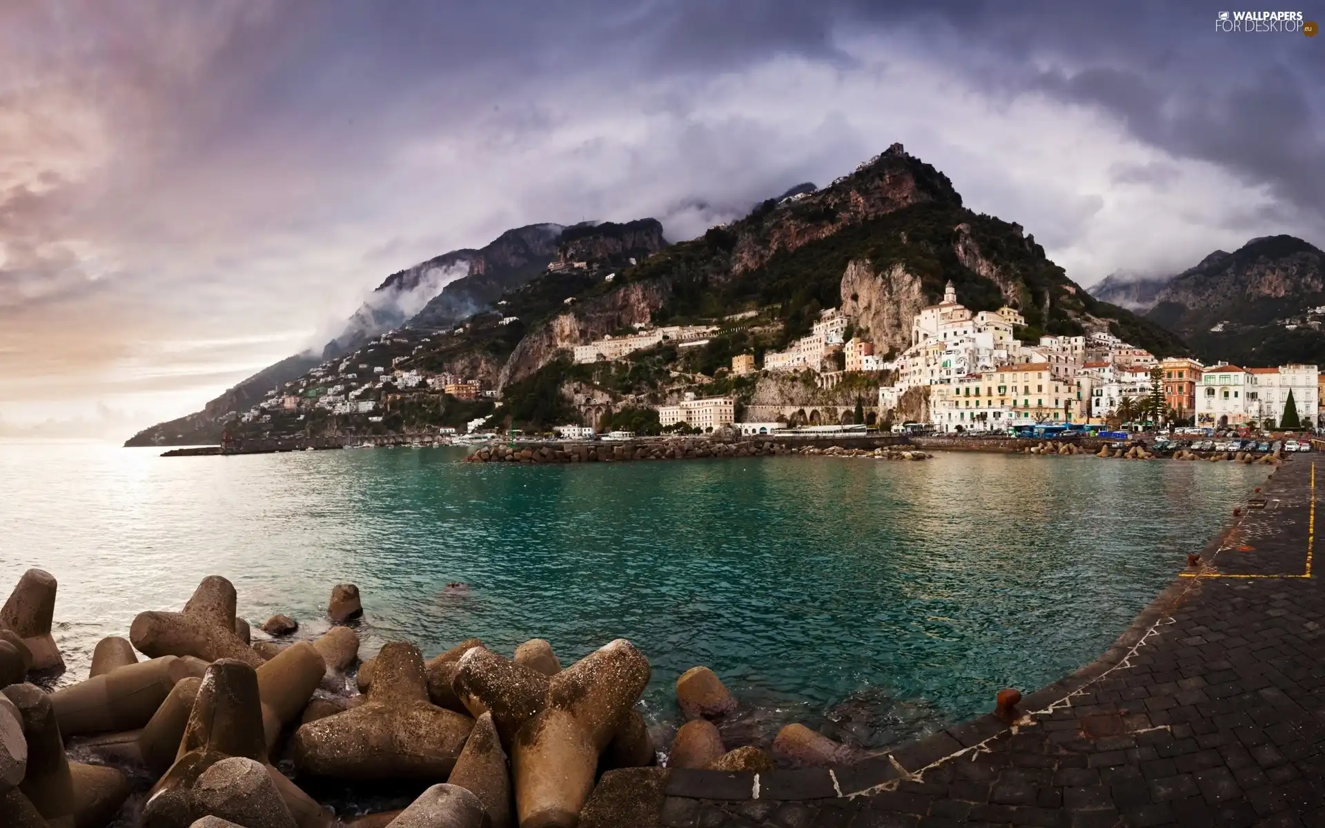 Amalfi, Coast, buildings, Italy