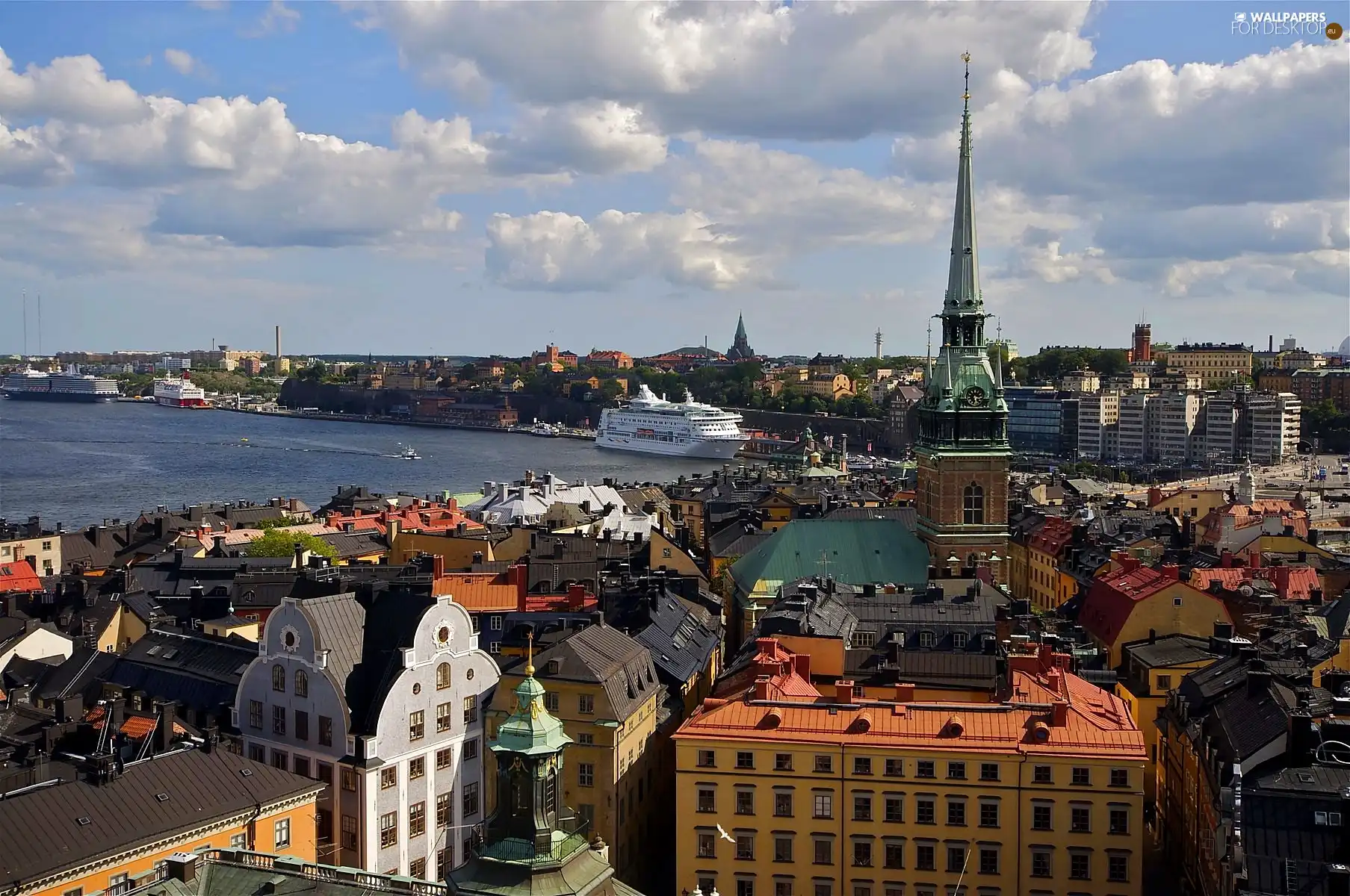Stockholm, port, buildings, Sweden