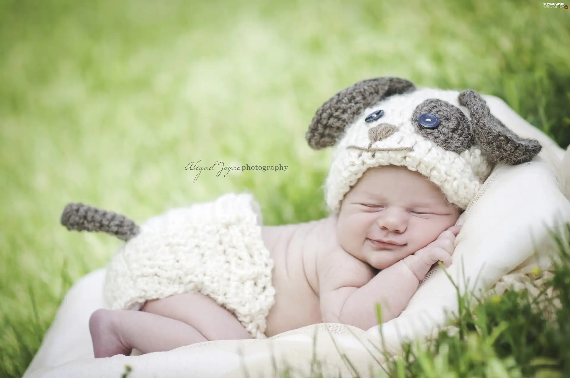 Sleeping, Hat, bunny, Baby