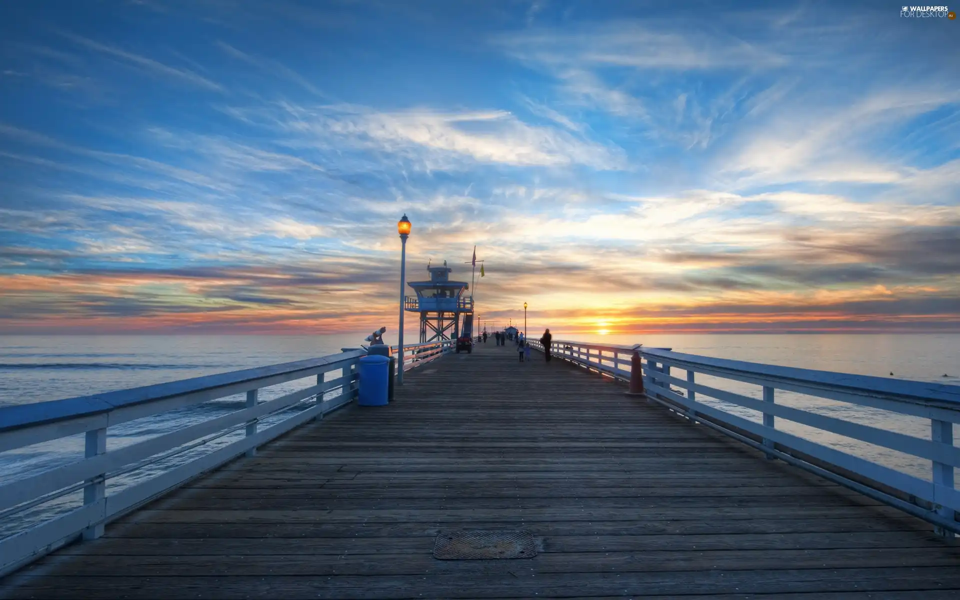 California, USA, sea, San Clemente, pier