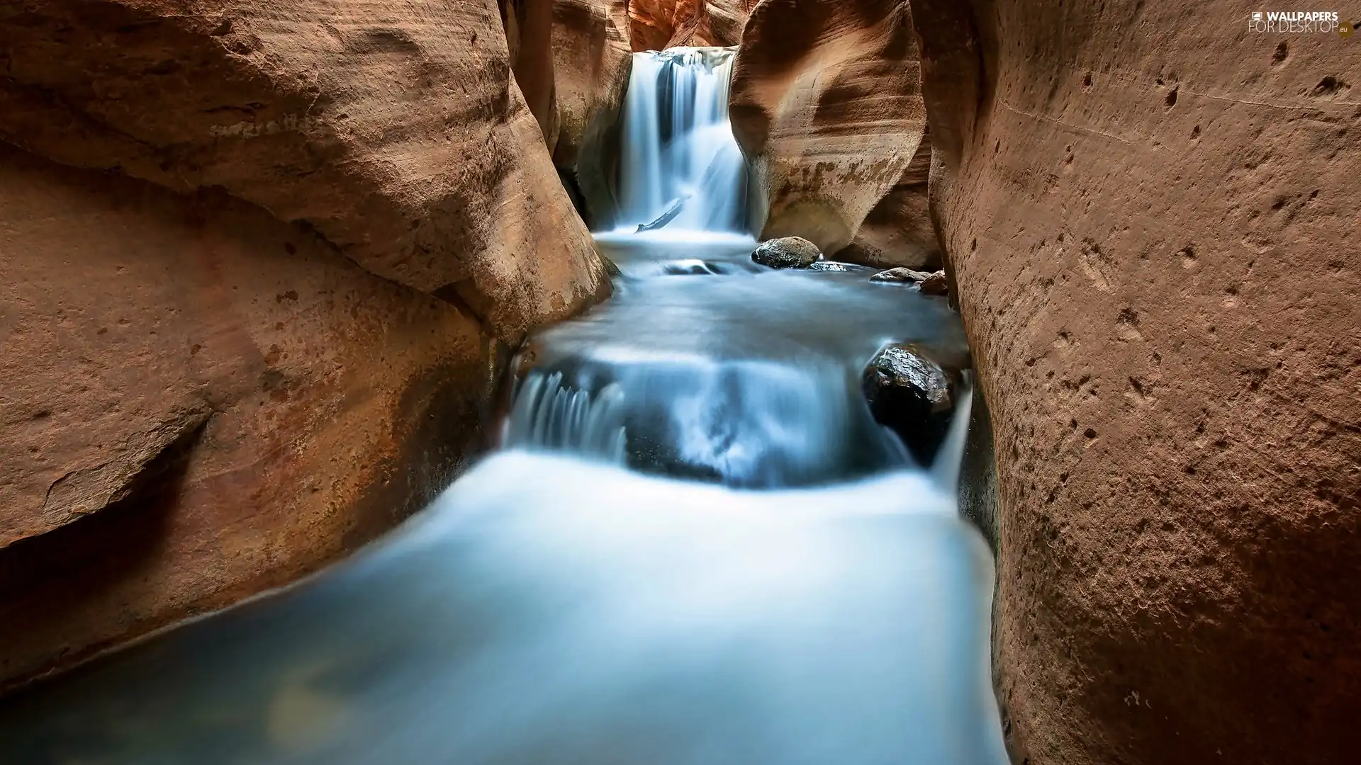 cascade, canyon, River