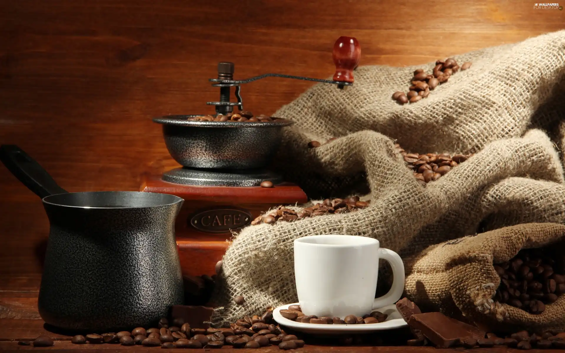 mill, bag, casserole, coffee