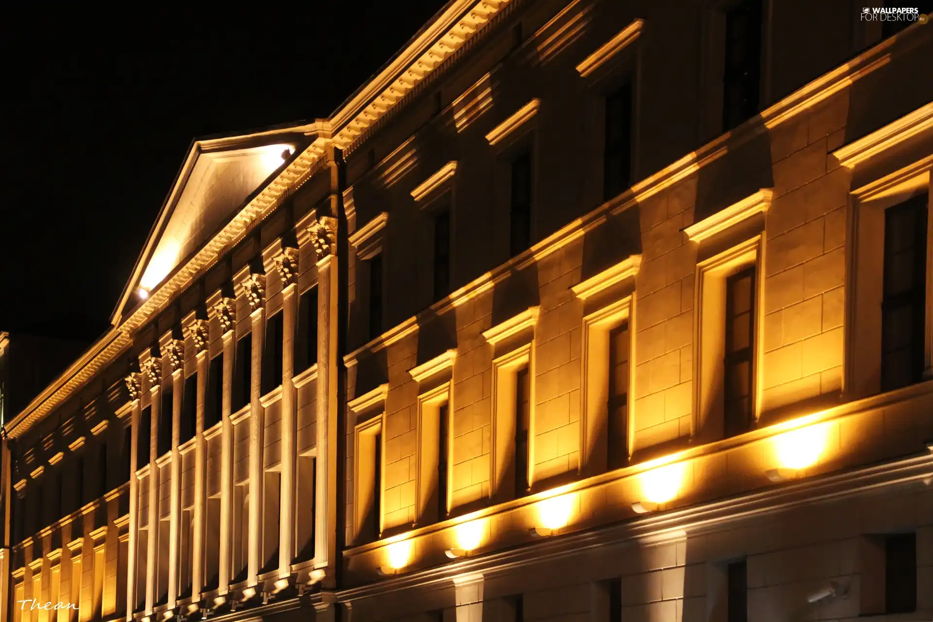 centre, Night, House, Poznań, antique