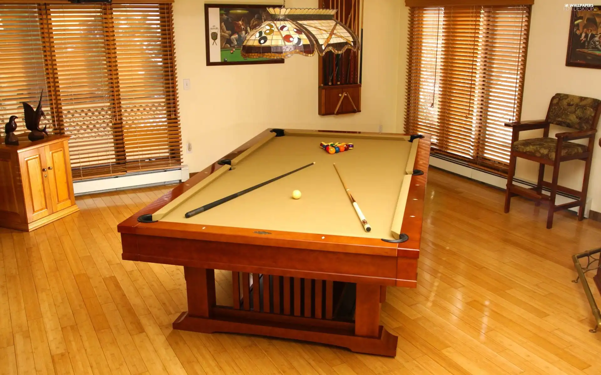 Chair, Space, billiards