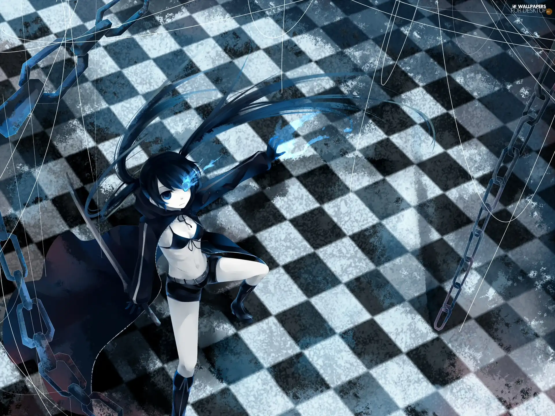 Black Rock Shooter, checkerboard