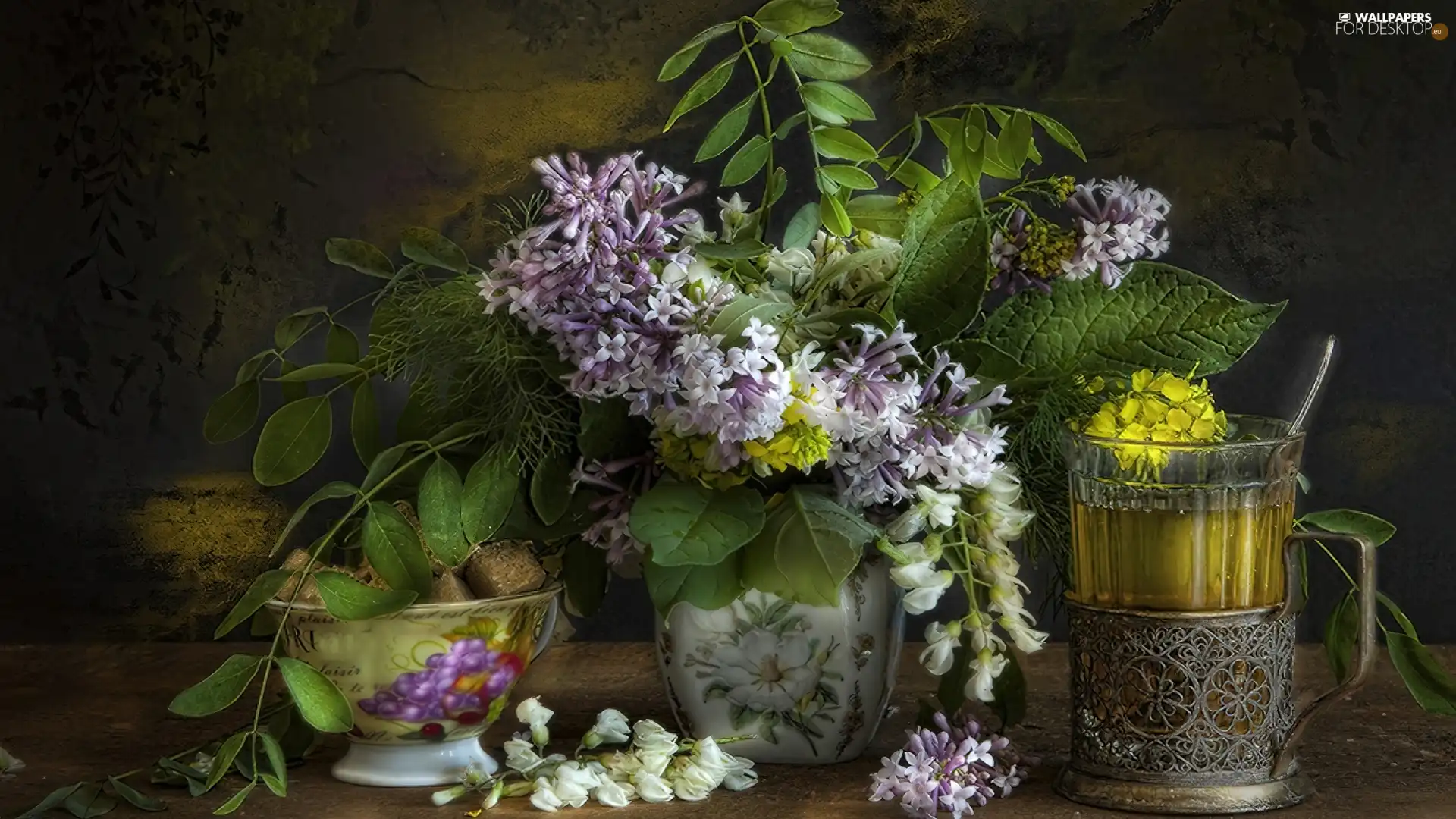 bouquet, acacia, china, Lilacs