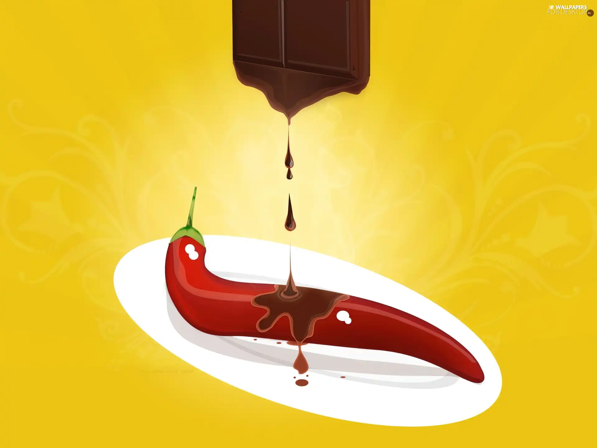 Hot, Sweet, chocolate, pepper