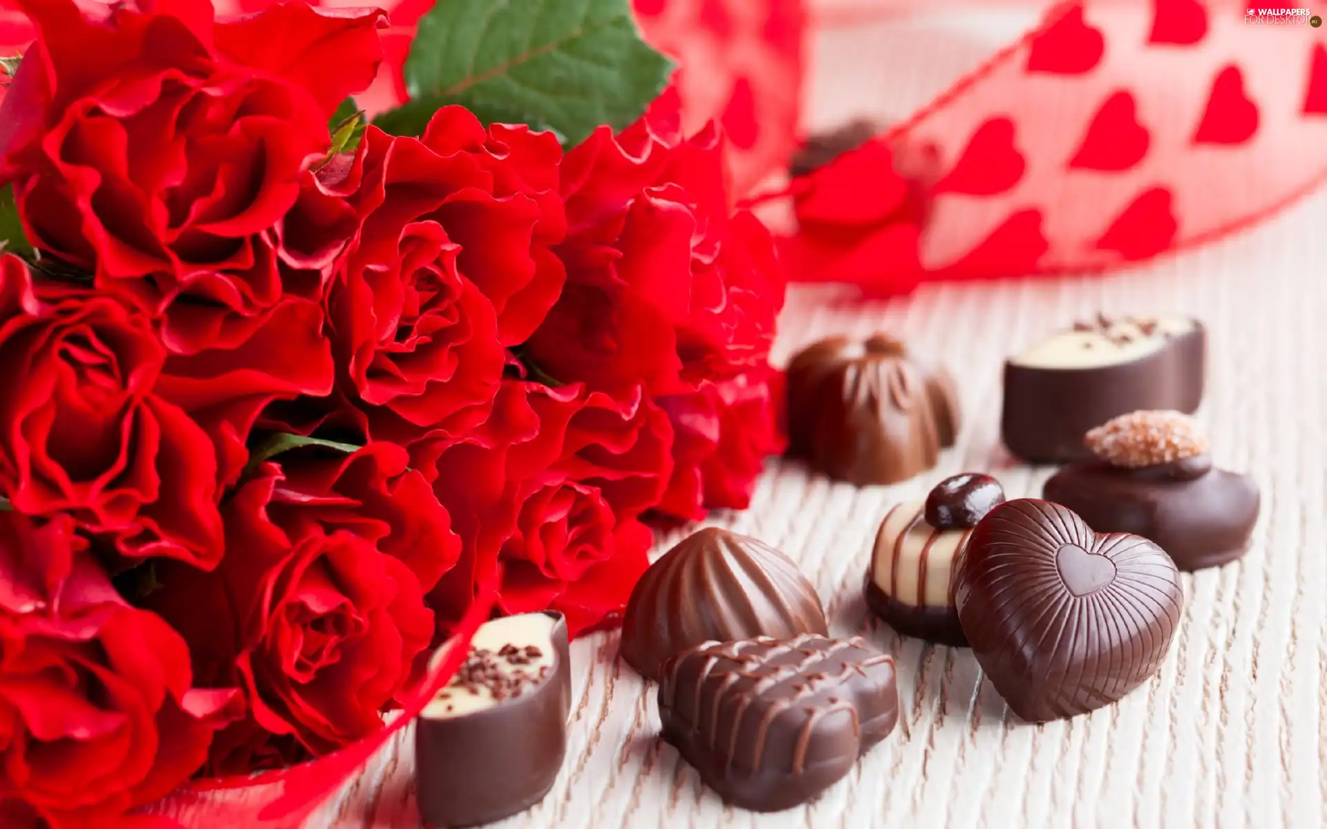 Chocolates, rouge, Valentine