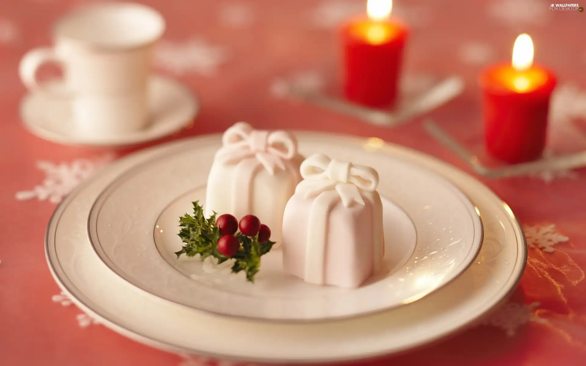 Muffins, Christmas, decoration, Christmas, Candles