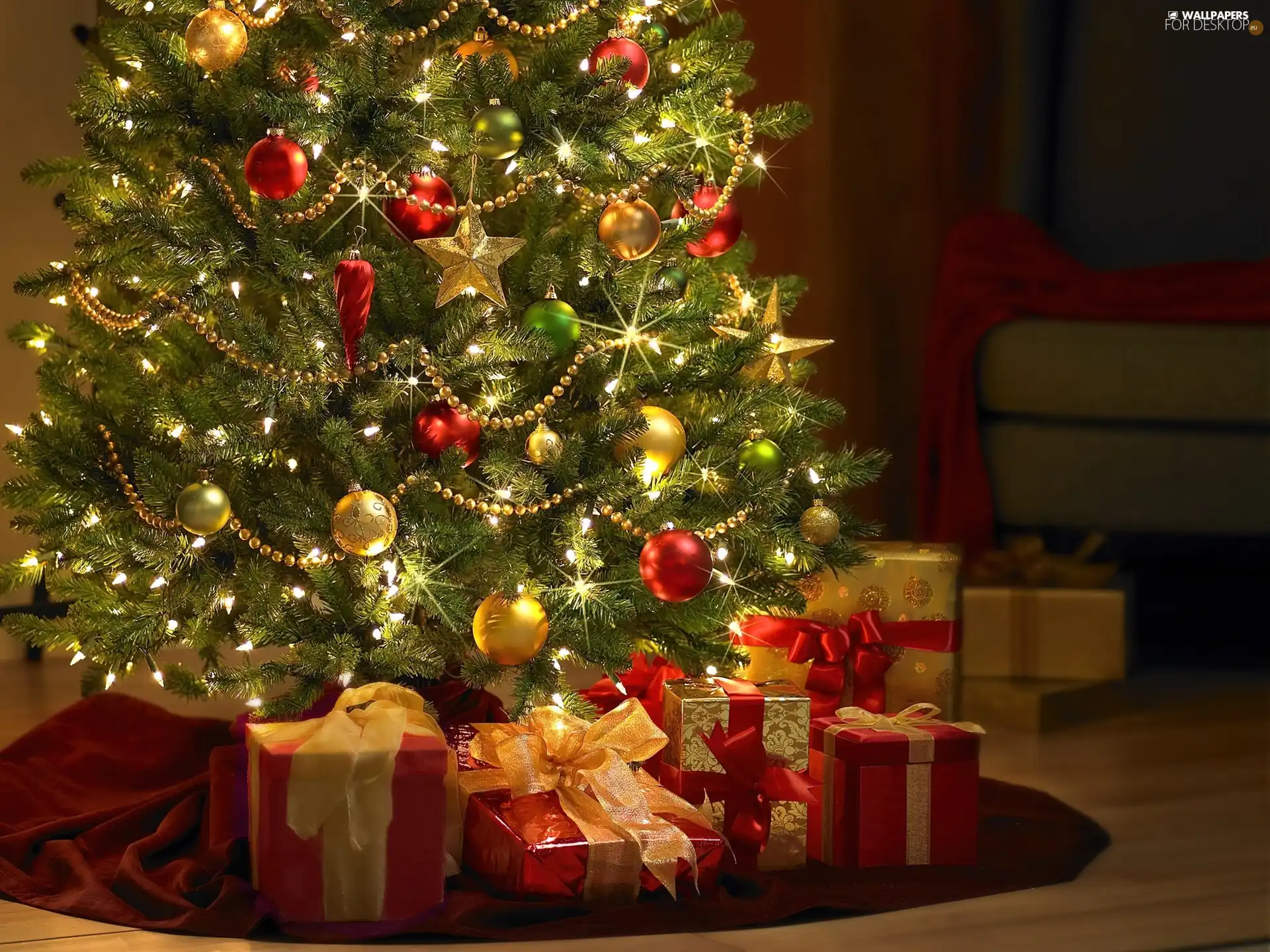 christmas tree, gifts