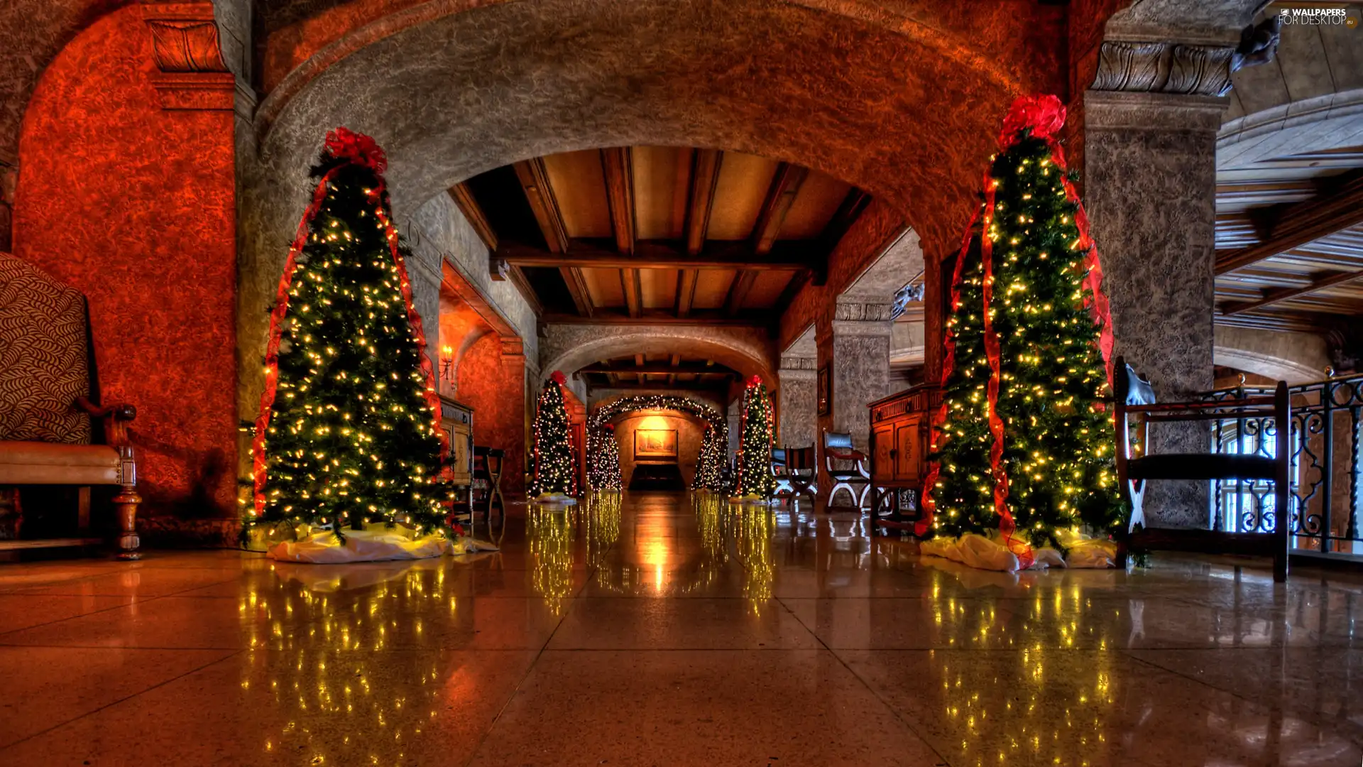 hall, Christmas