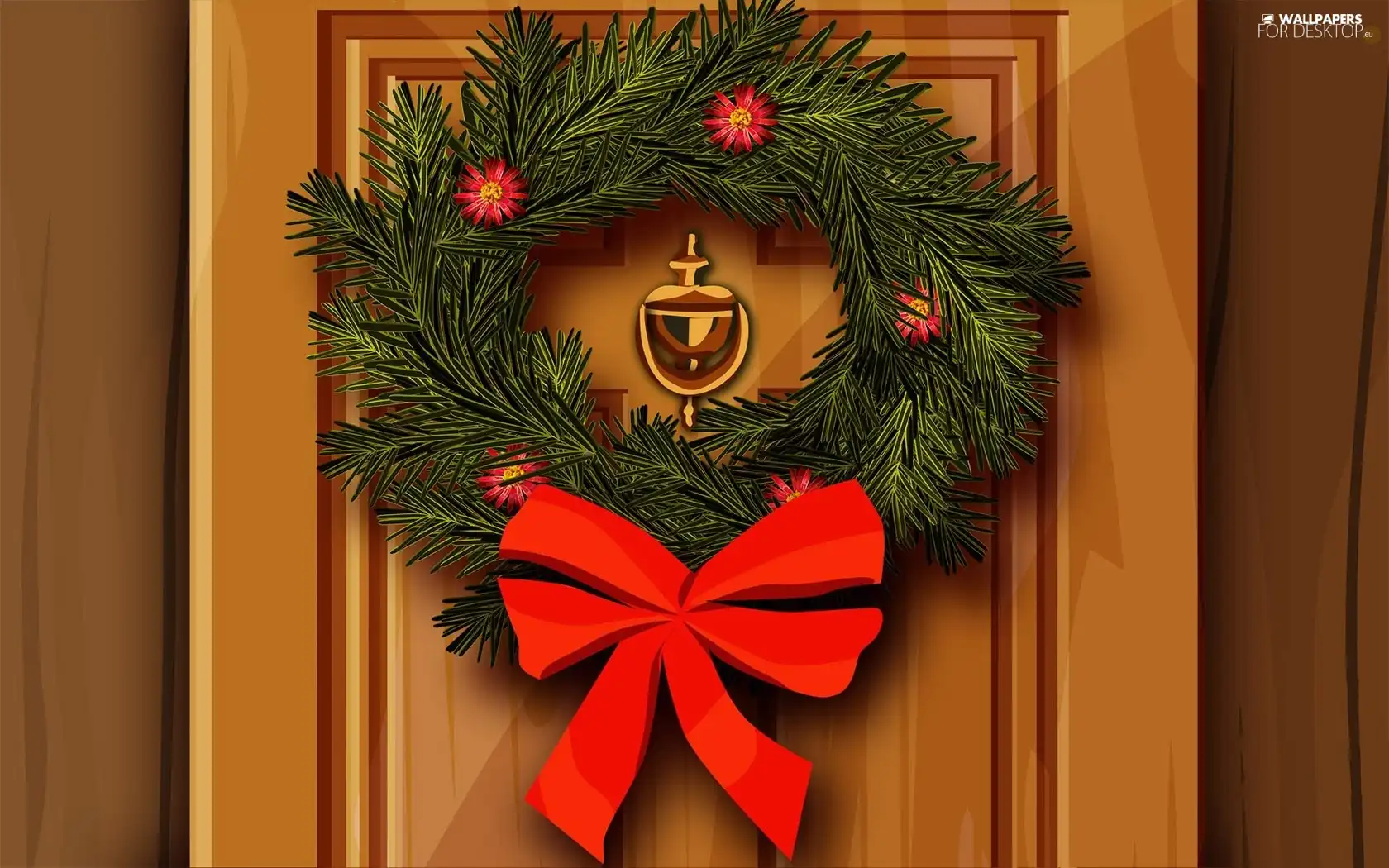 Christmas, Doors, wreath