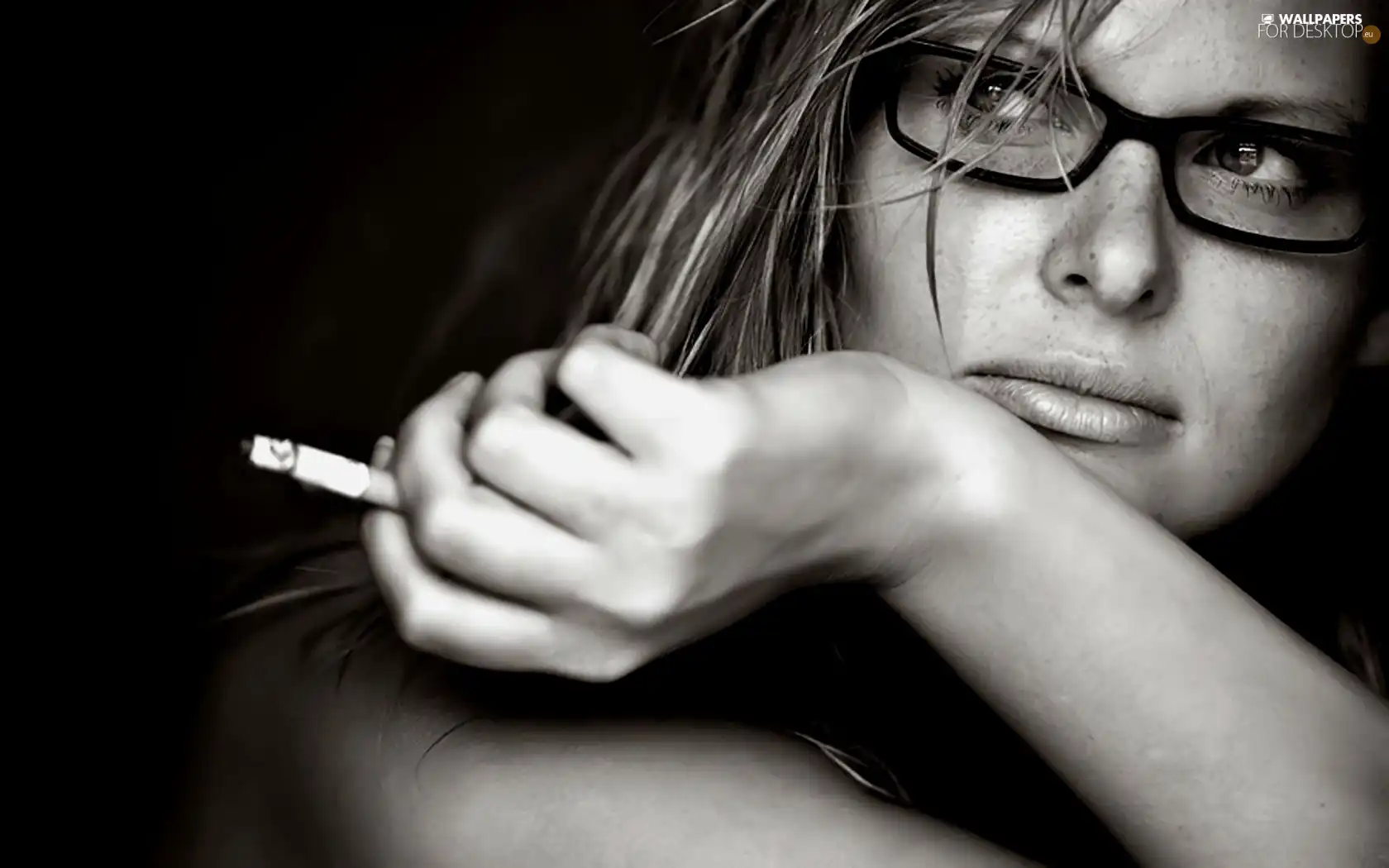 Cigarette, Women, Glasses