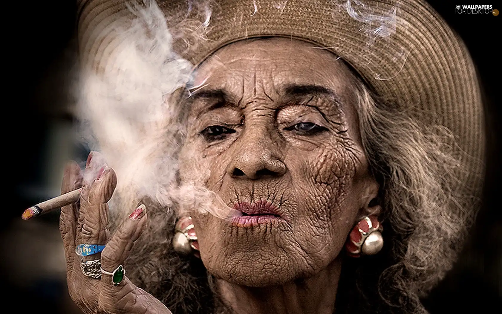 Cigarette, Mature, Women
