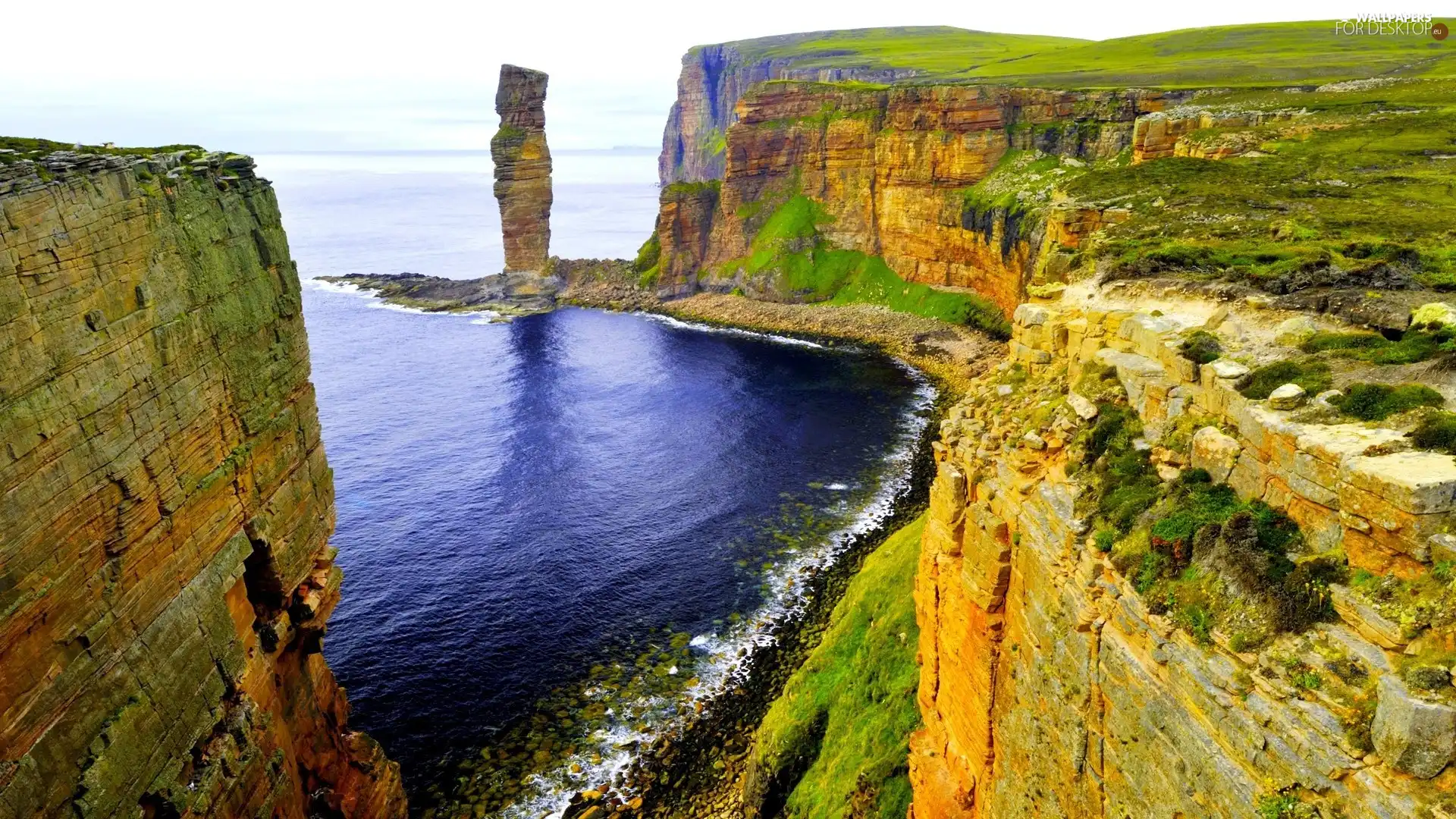 sea, cliff
