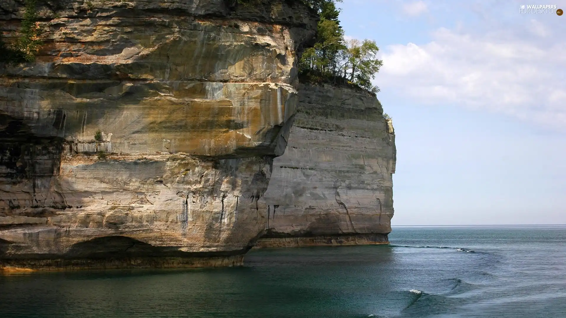 cliff, Rocks, sea