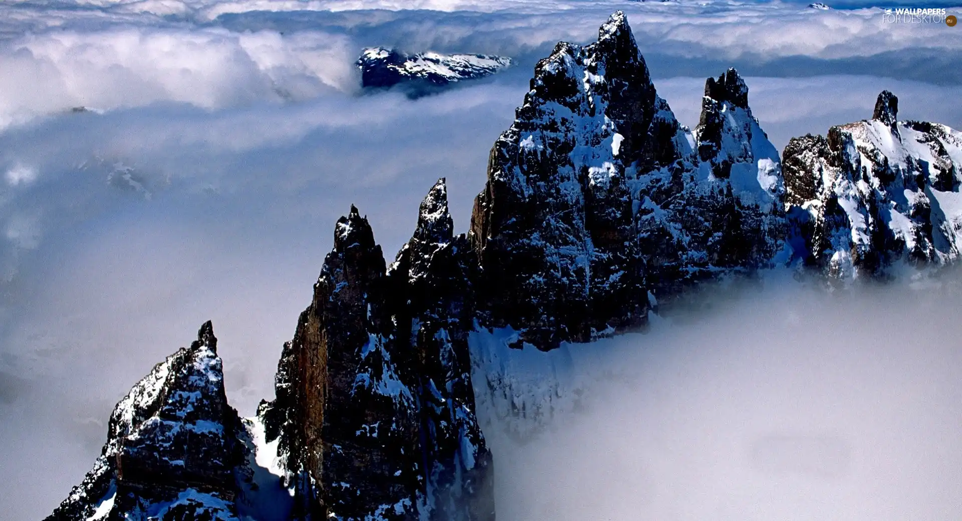 Mountains, ##, cloud, peaks