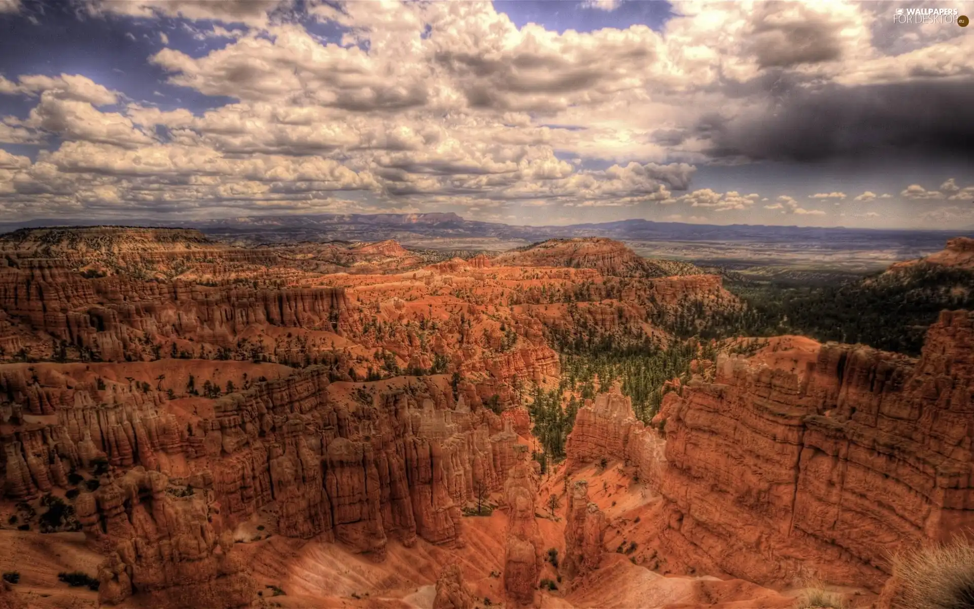 canyon, clouds