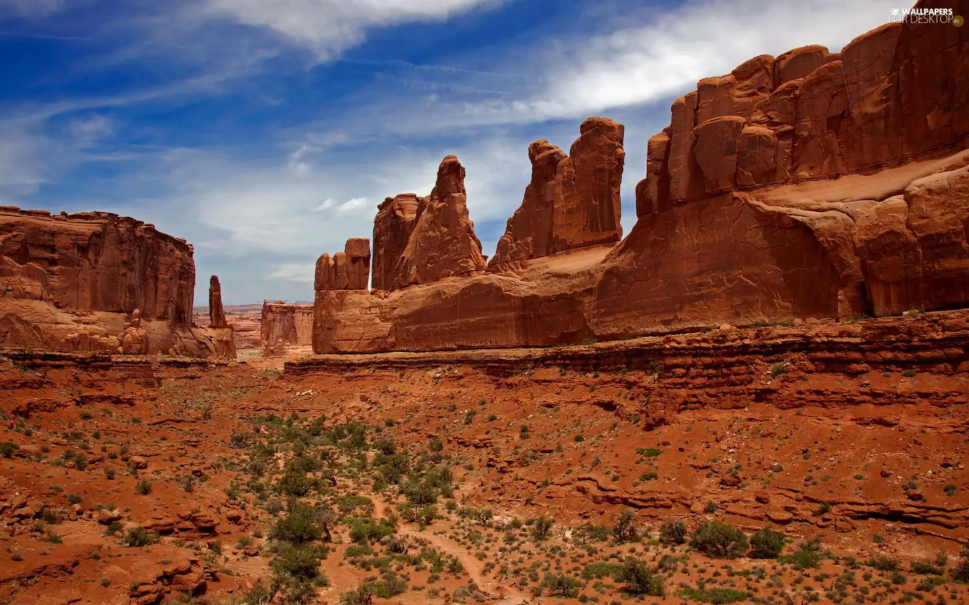 canyon, clouds