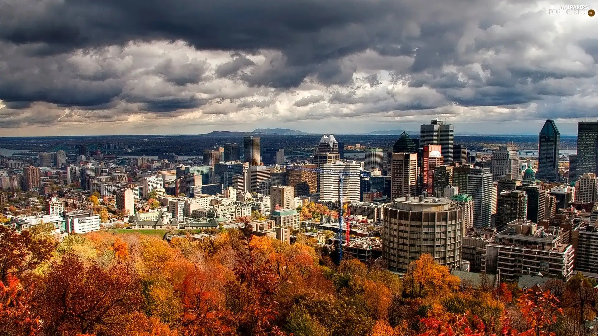 clouds, Montreal, Town