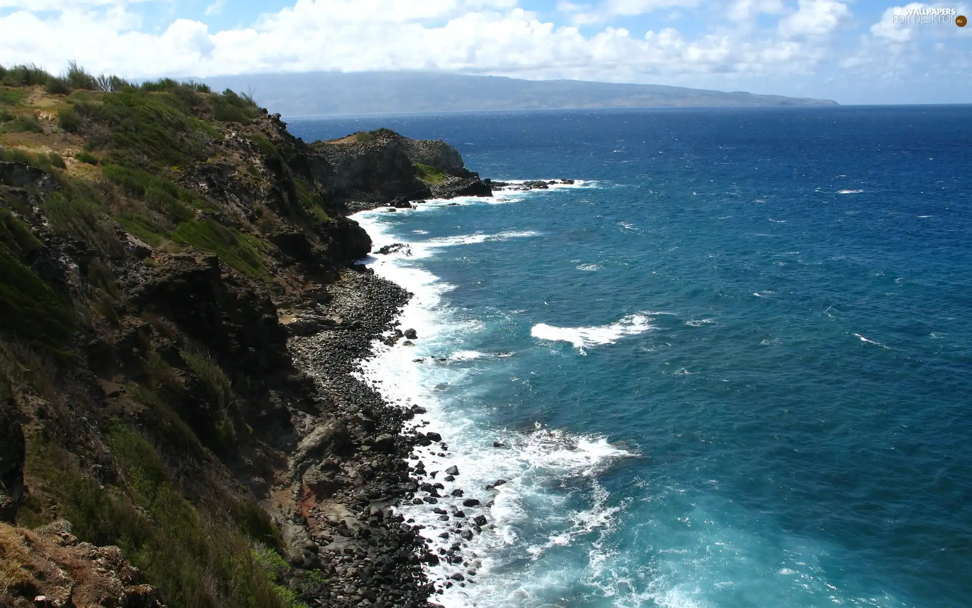 coast, sea, craggy