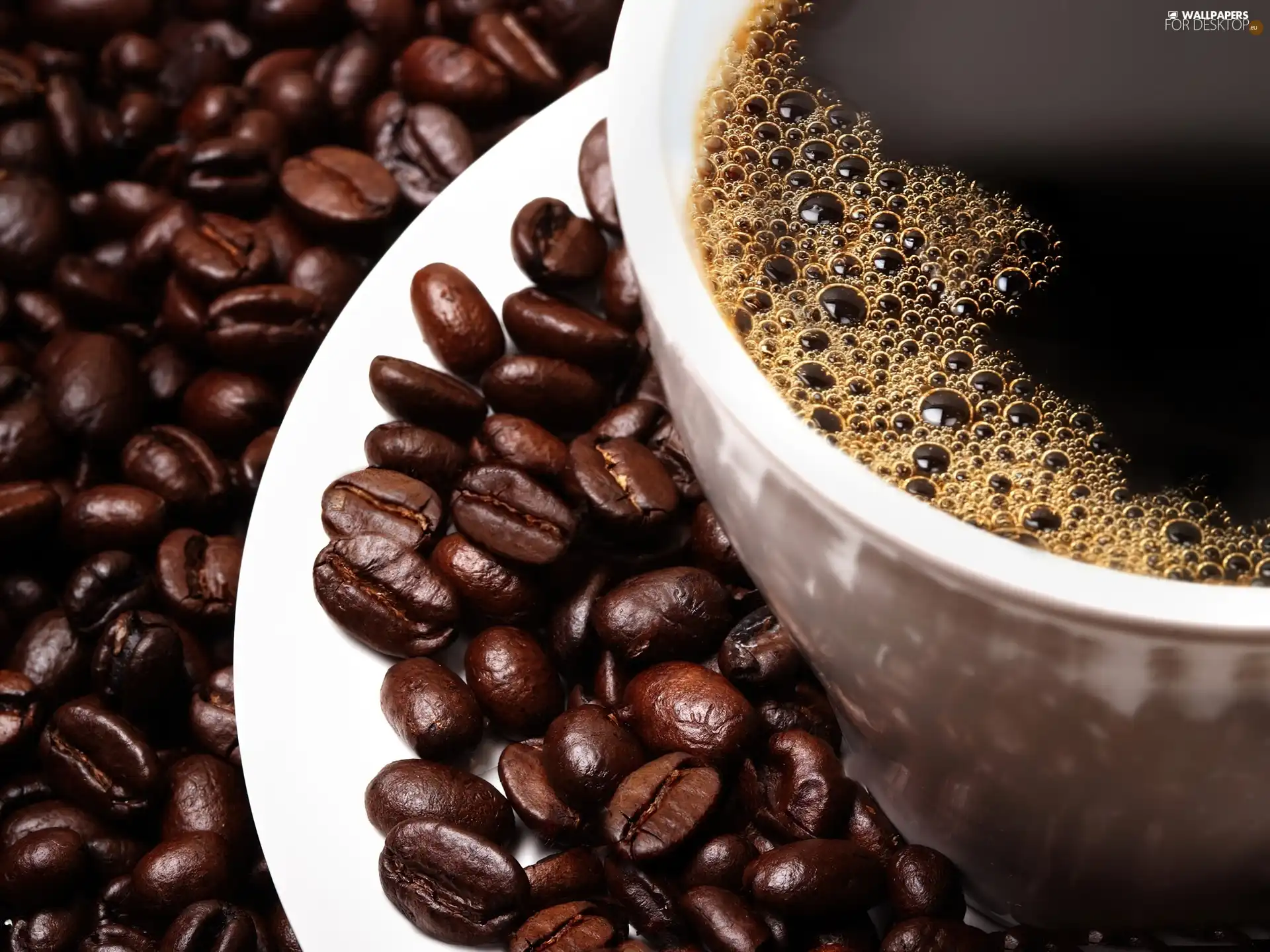 cup, grains, coffee, saucer