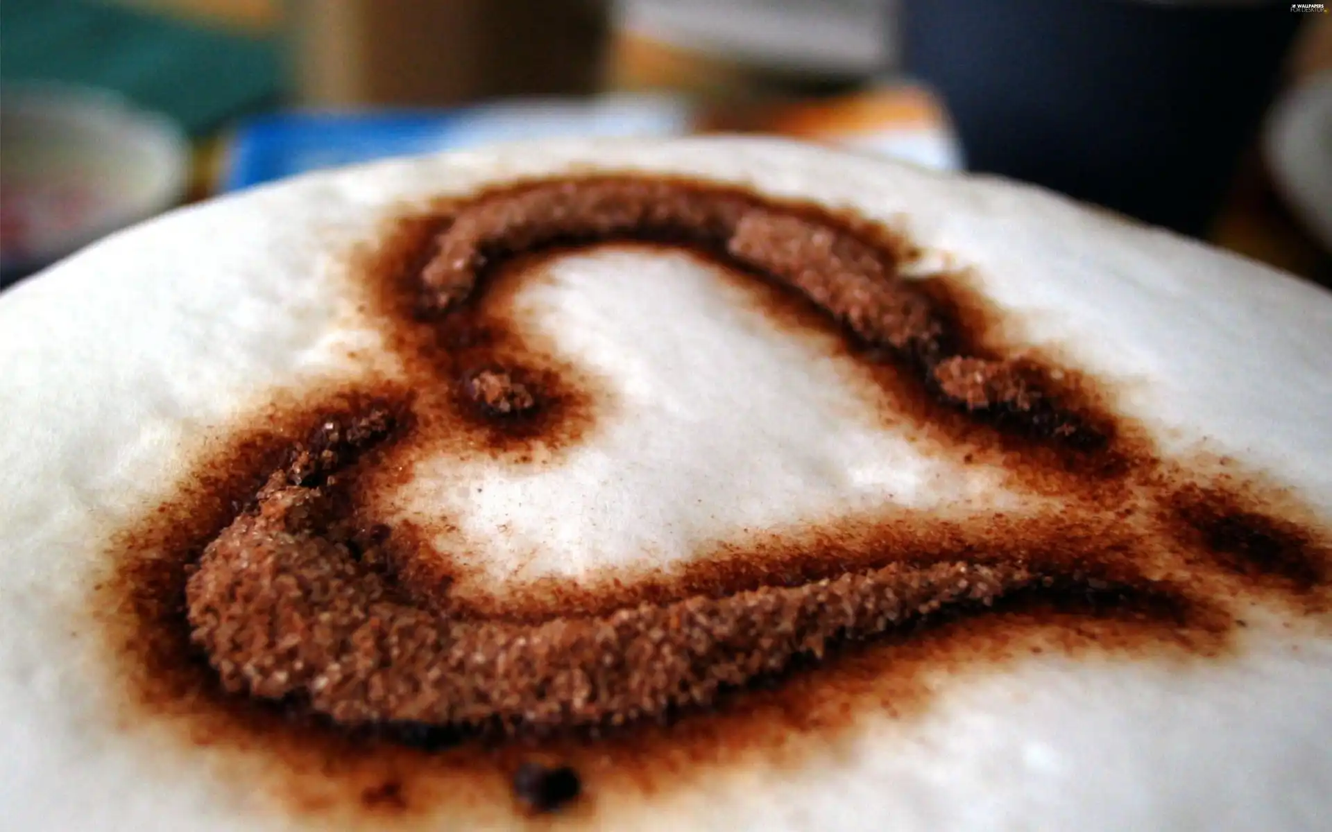 Heart teddybear, mousse, coffee