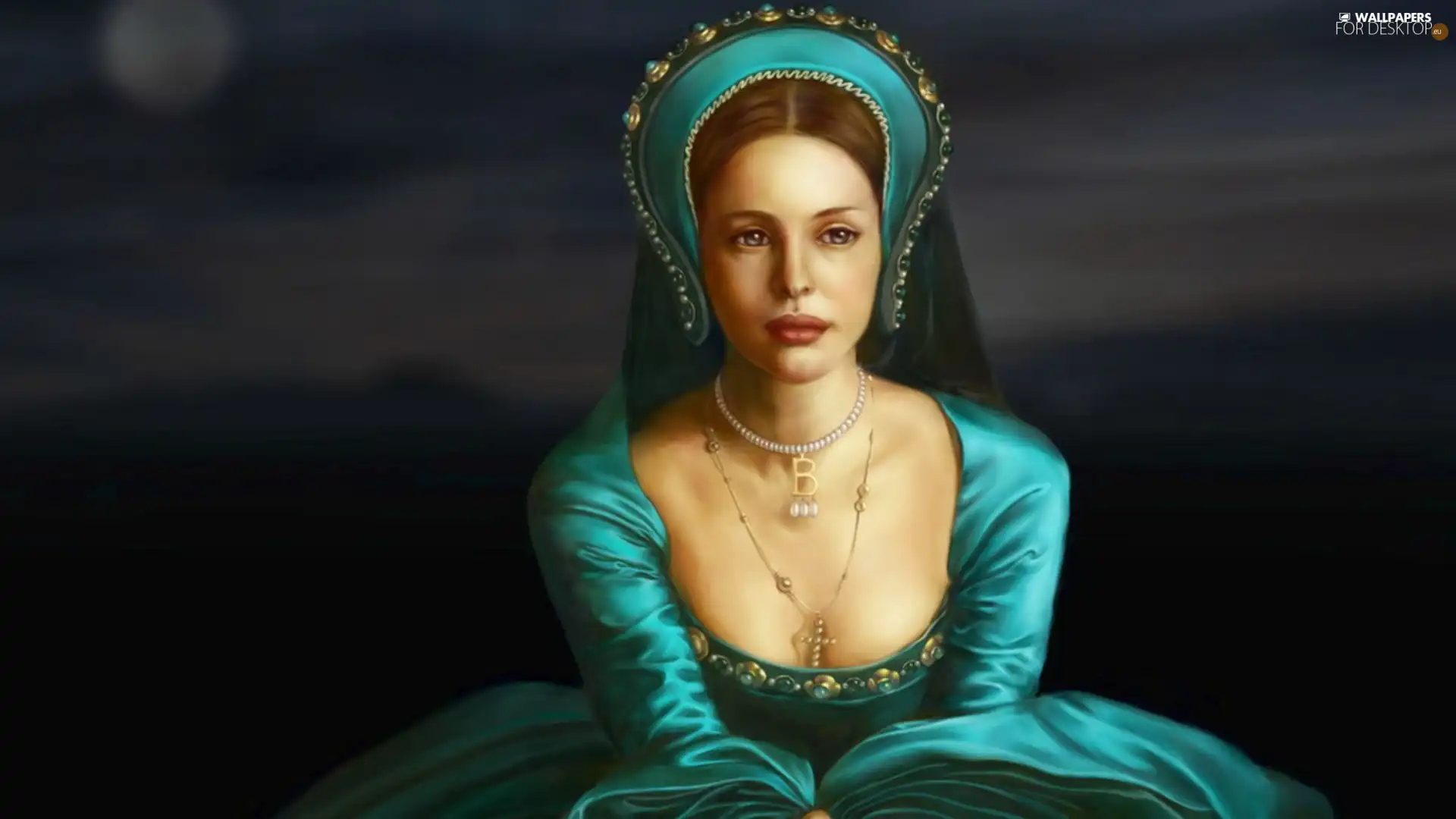 Women, Green, coif, Necklaces