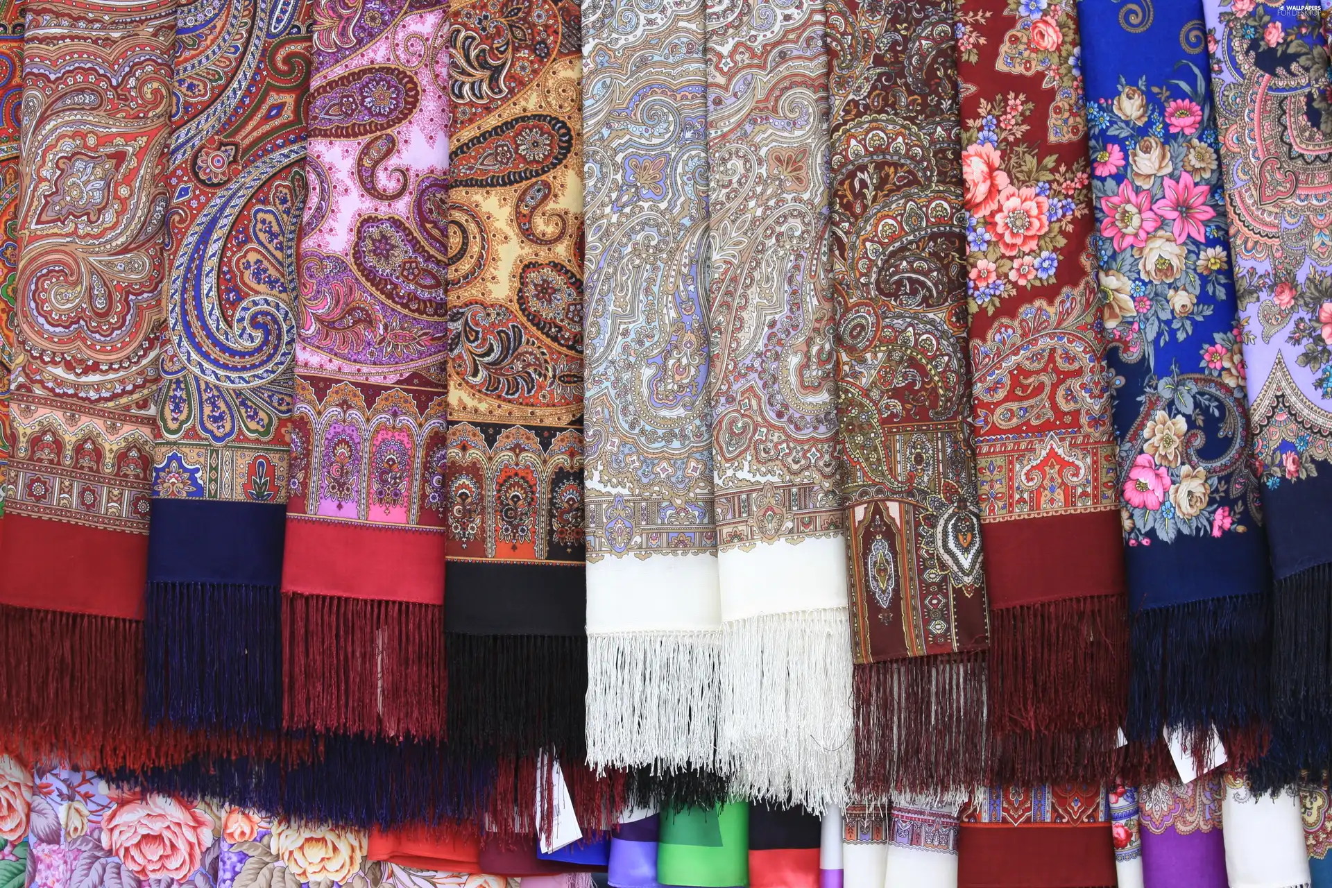 color, scarves, Fringe