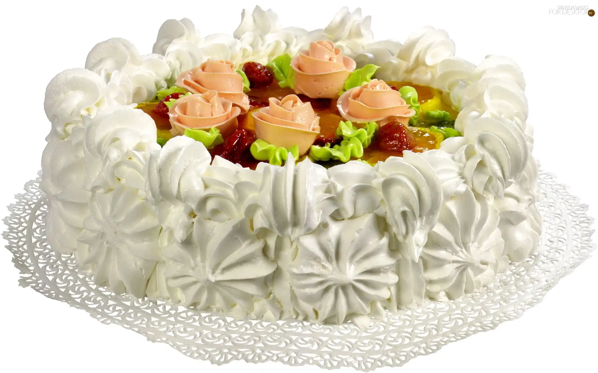 cream, Cake, decoration