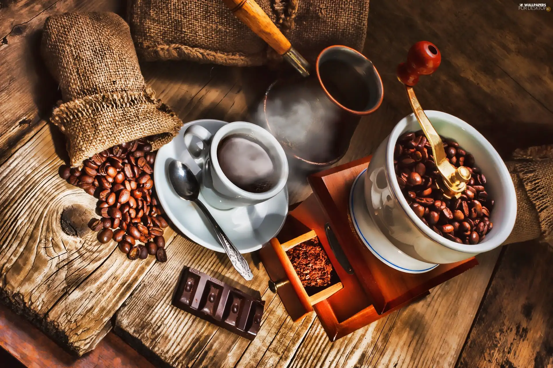 cup, coffee, mill