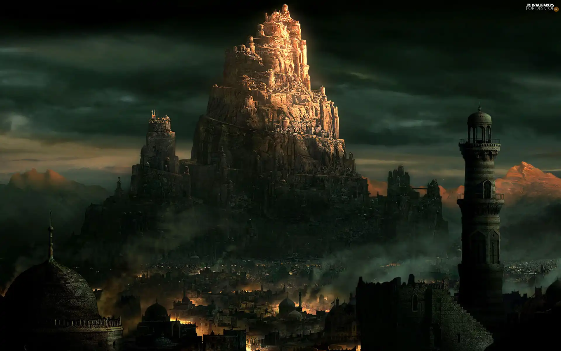 dark, Castle, Night