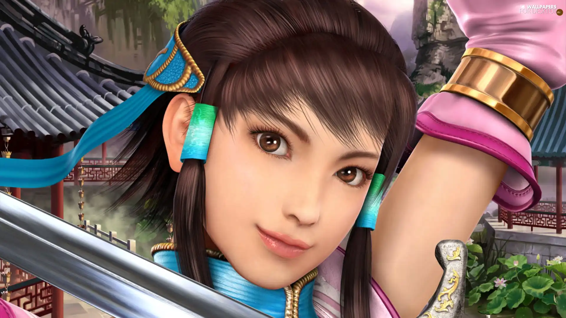 Dojo, sword, Xianghua, Soul Calibur, Women