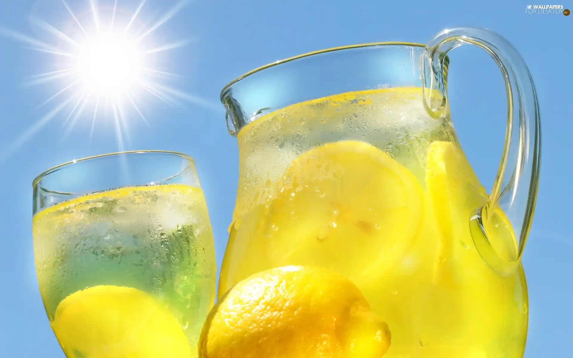 drink, lemons, jug
