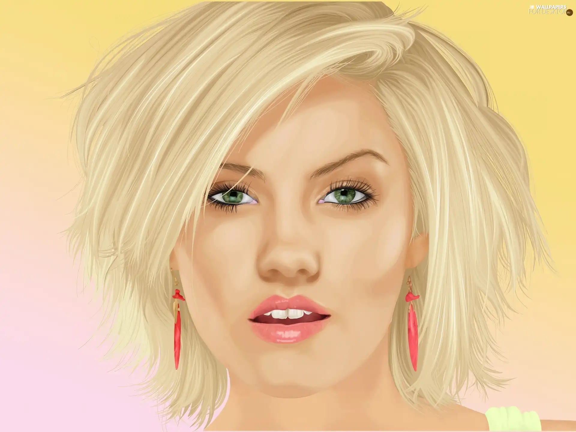 Elisha Cuthbert, portrait, ear-ring, Blonde