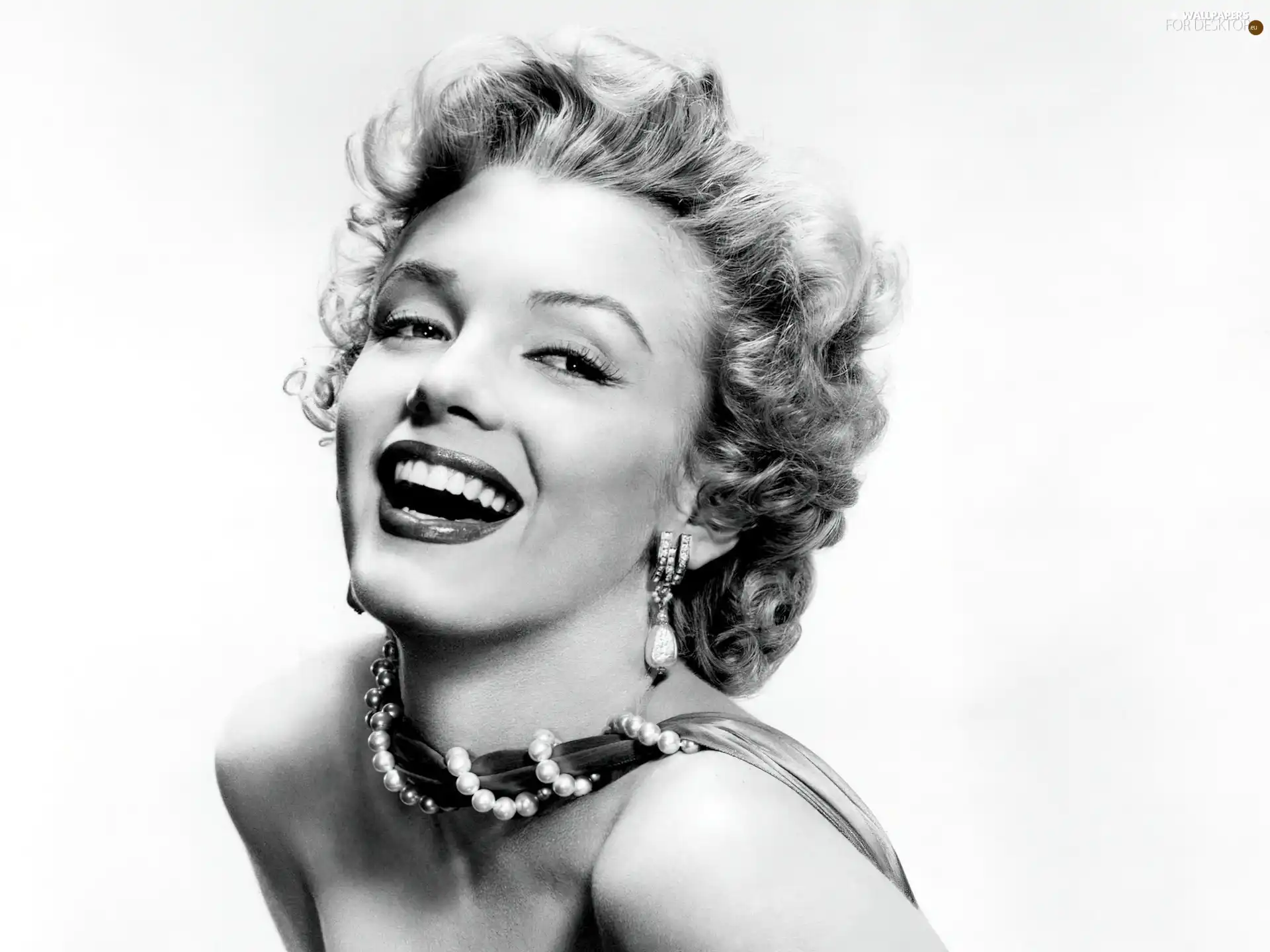 ear-ring, Smile, Monroe, actress, Marylin