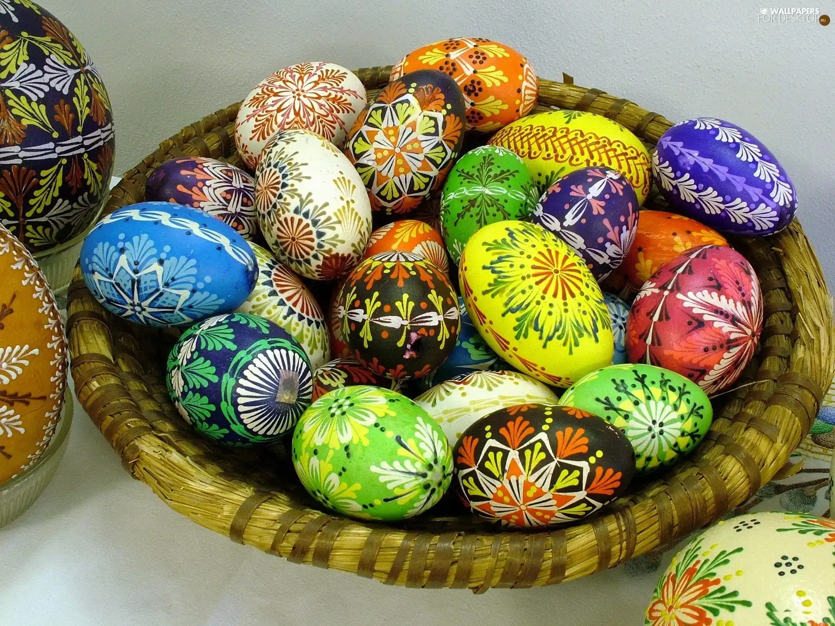 eggs, basket, easter