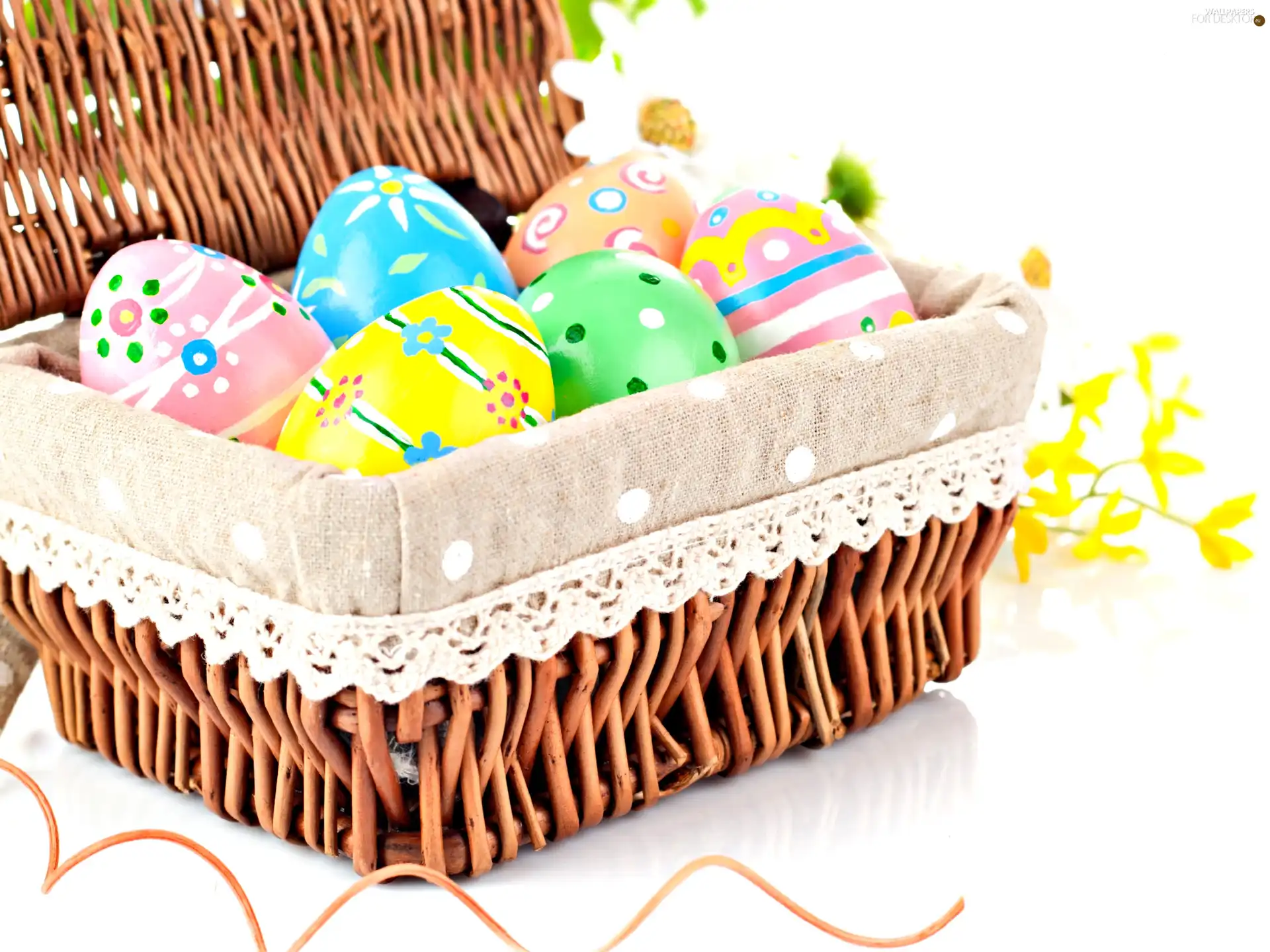 eggs, basket, easter