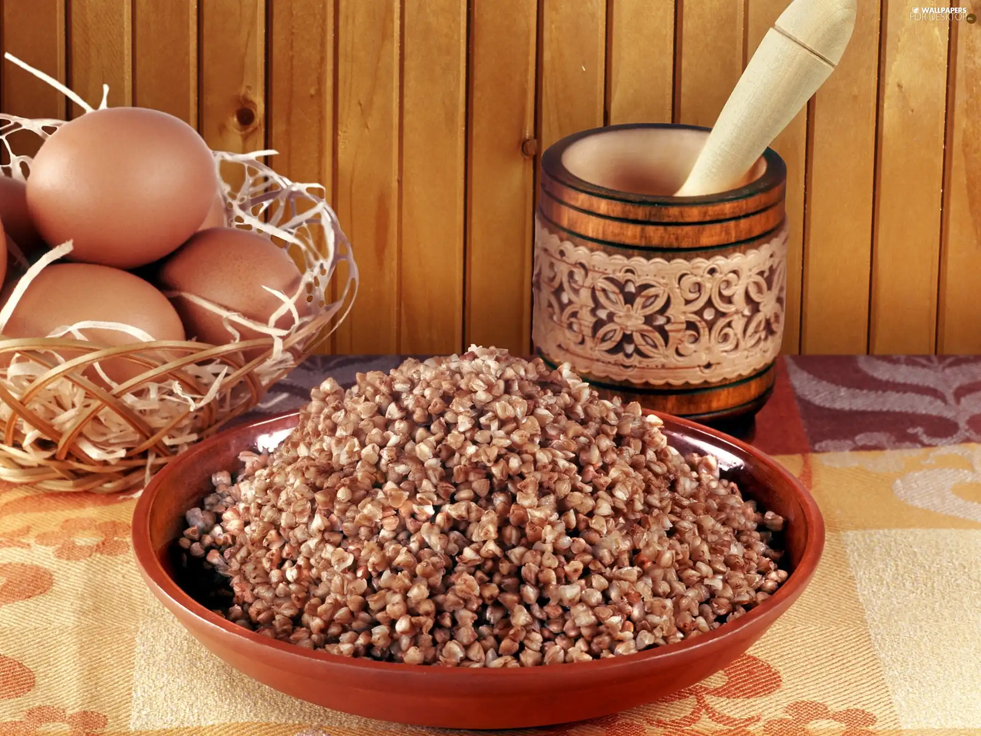 grains, buckwheat, eggs, groats