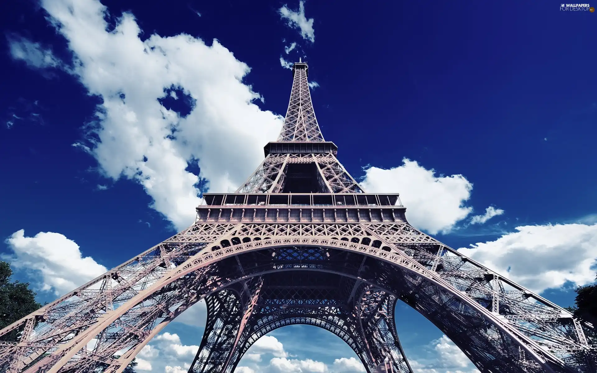 clouds, France, Eiffla Tower, Paris