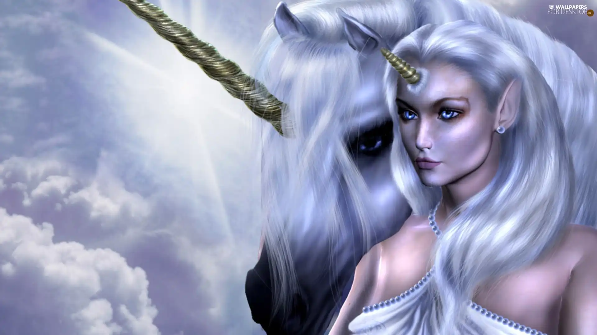 elf, unicorn, Women