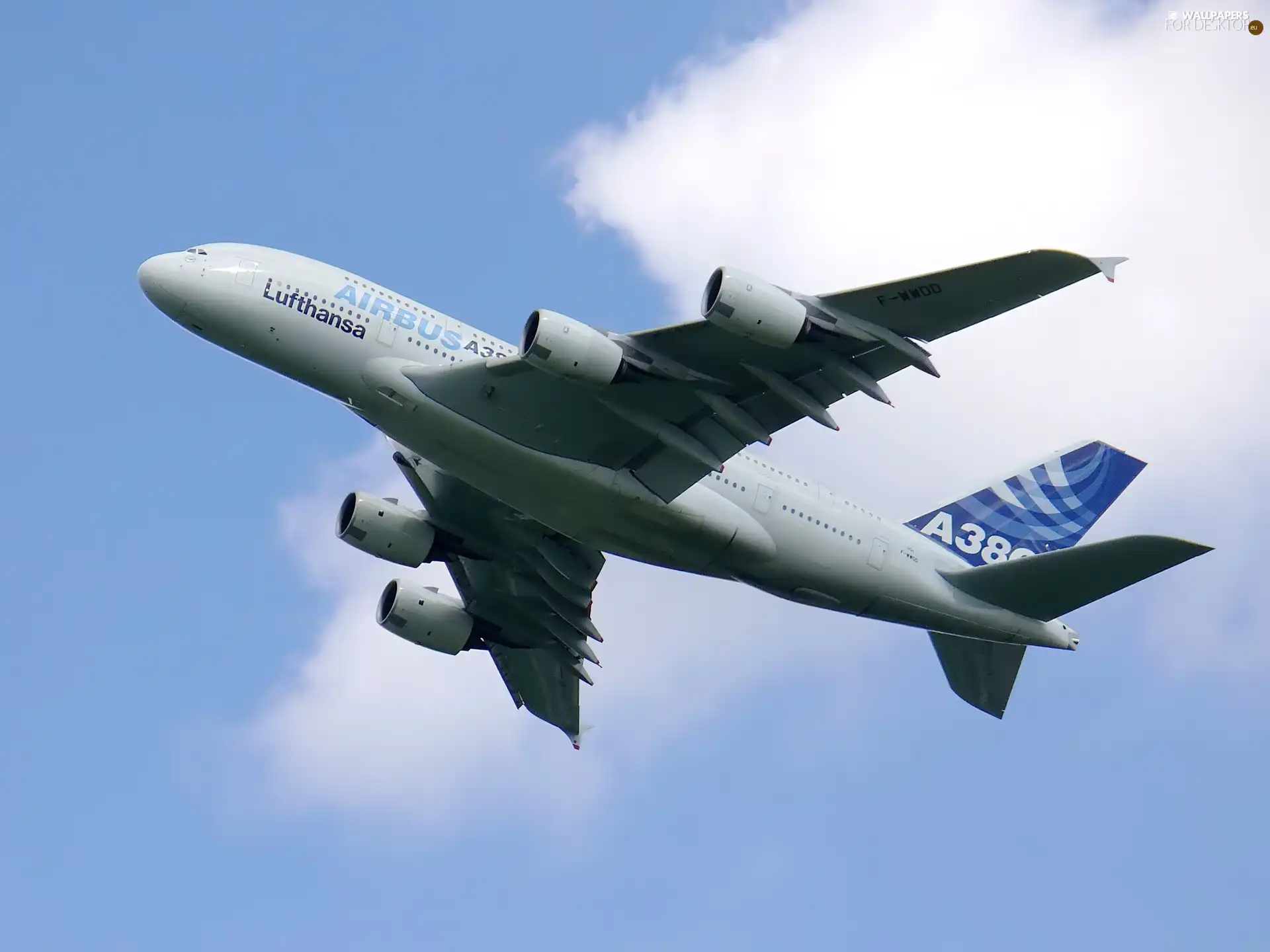 plane, Sky, Engines, Airbus A380