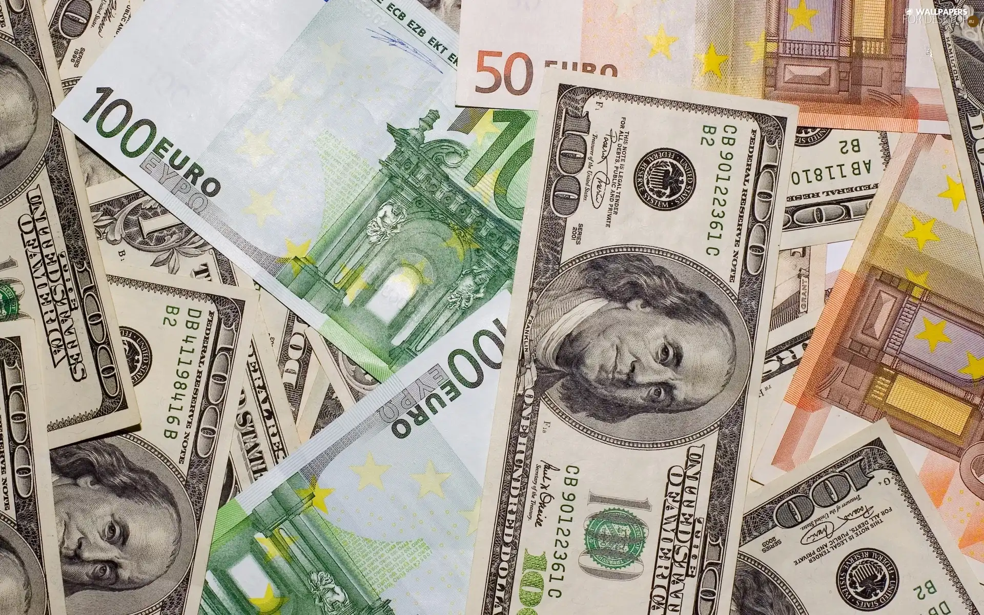 U.S. dollars, Euro