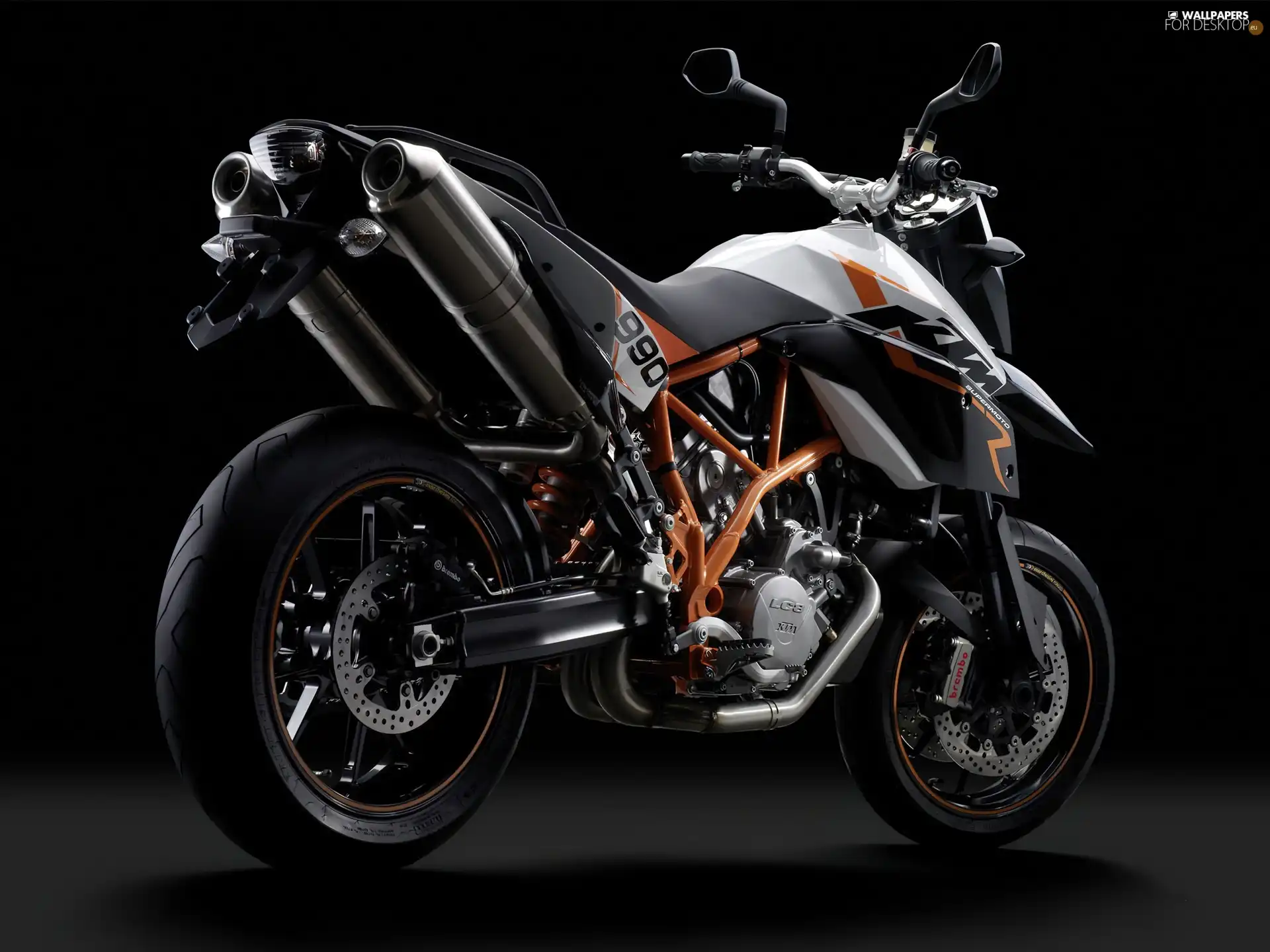 KTM 990 Supermoto, tubing, exhaust, Two