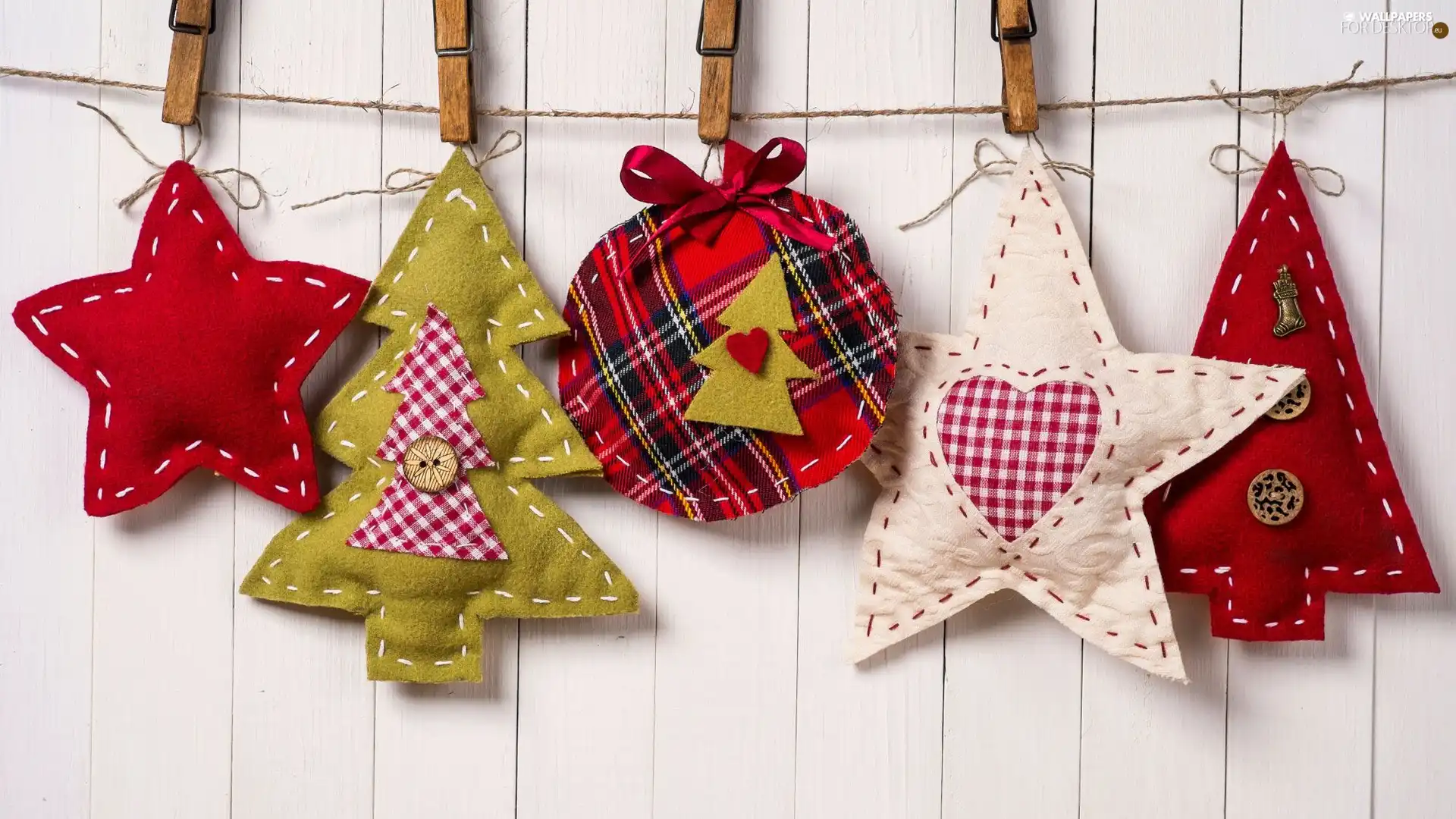 decor, pendants, Christmas, Fabric