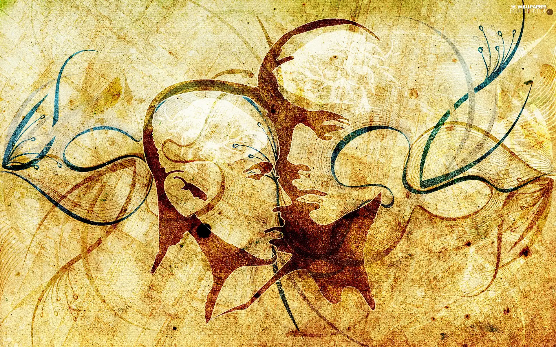 graphics, Human, face, contours