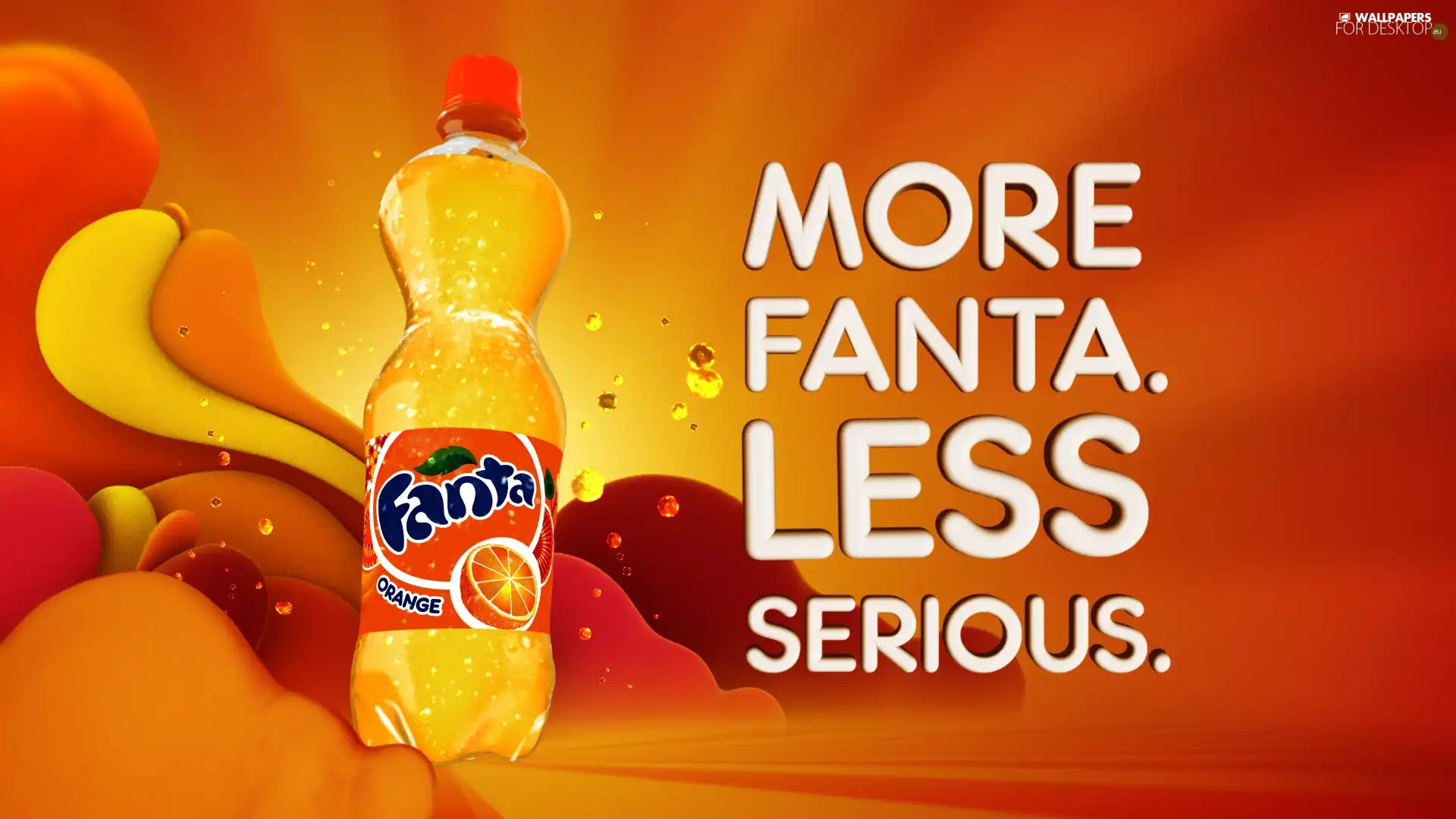 Fanta, Bottle, orange