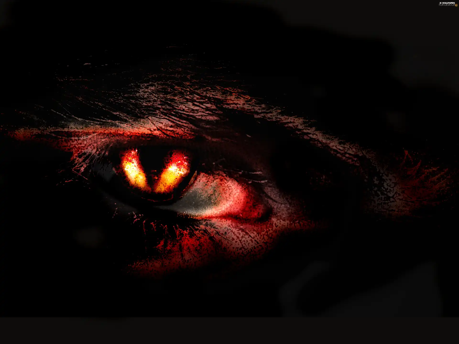 fantasy, eye, demon