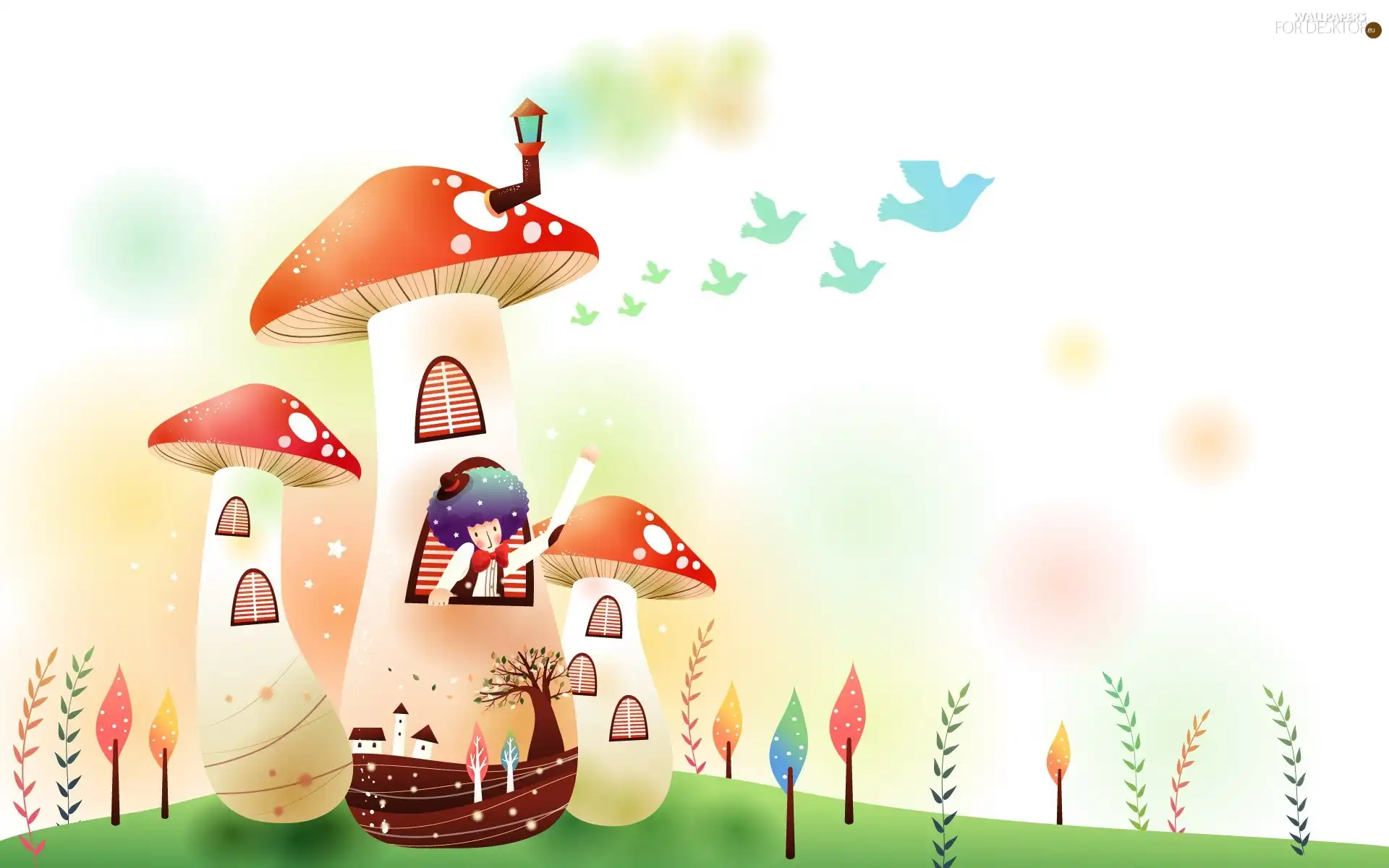 Puppet, Mushrooms, fantasy, Home